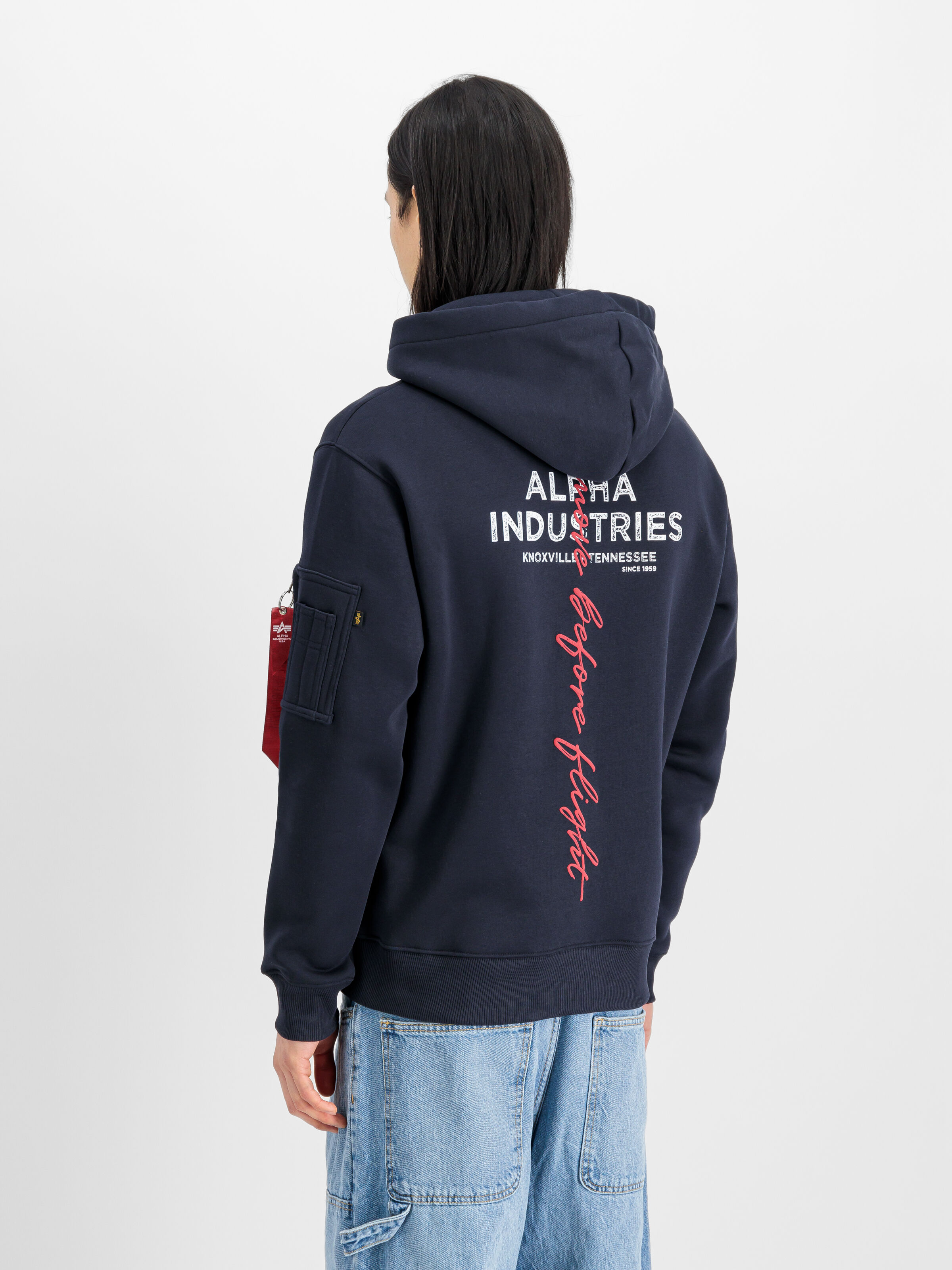 Signature Back Print Hoodie Alpha Industries Signature Back Print Hoodie Alpha Industries