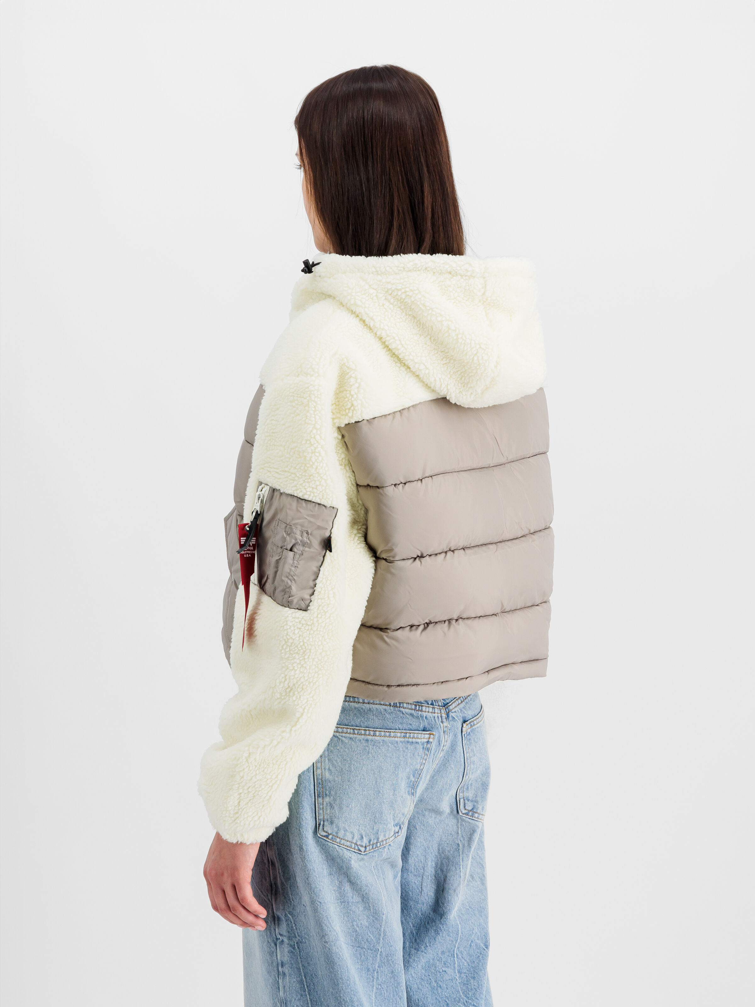 Teddy Puffer Winter Jacket Women vintage sand 138001_679_2_model_00004_119880