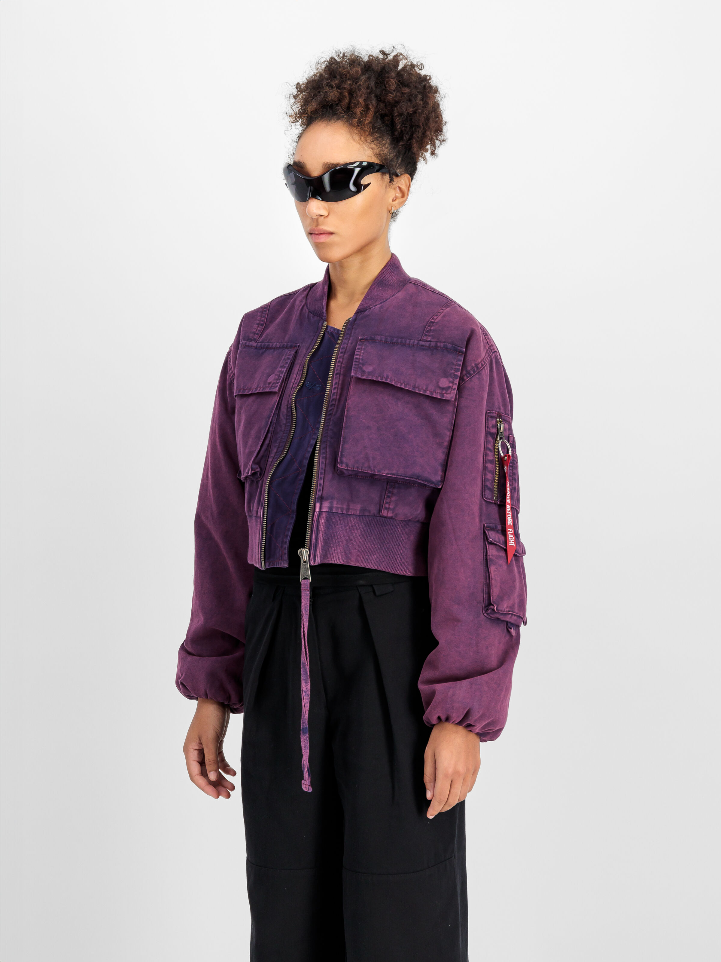 Multipocket Flight Jacket Women Plum 148008_719_2_model_00003_106572