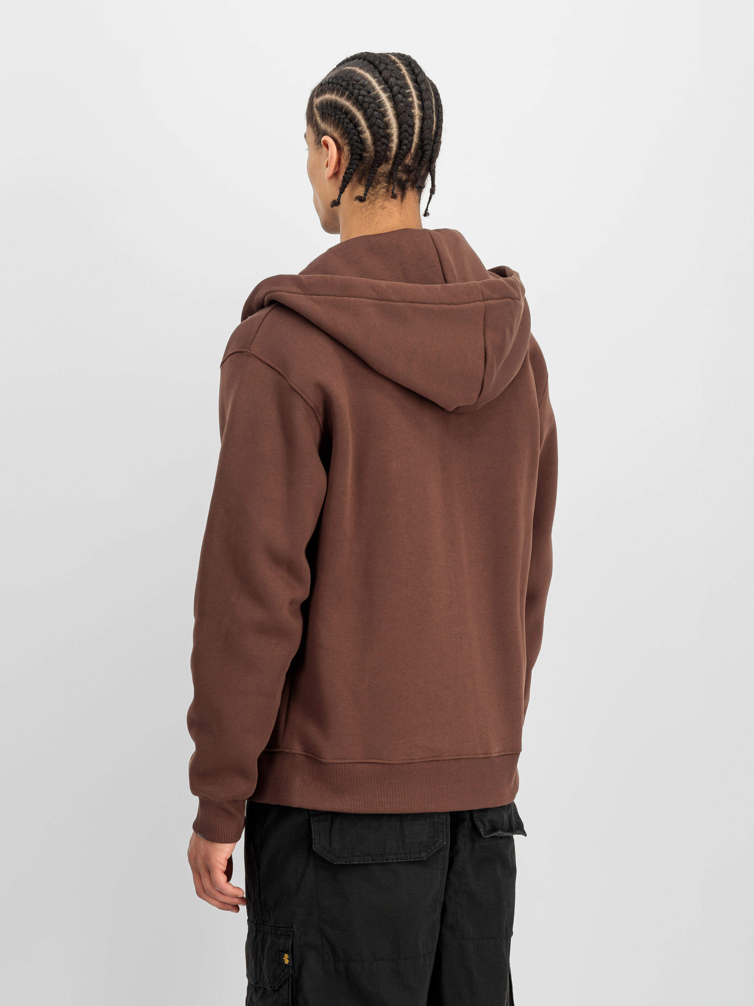 Basic Big Logo Zip Hoodie powder brown 178325_204_2_model_00003_235342