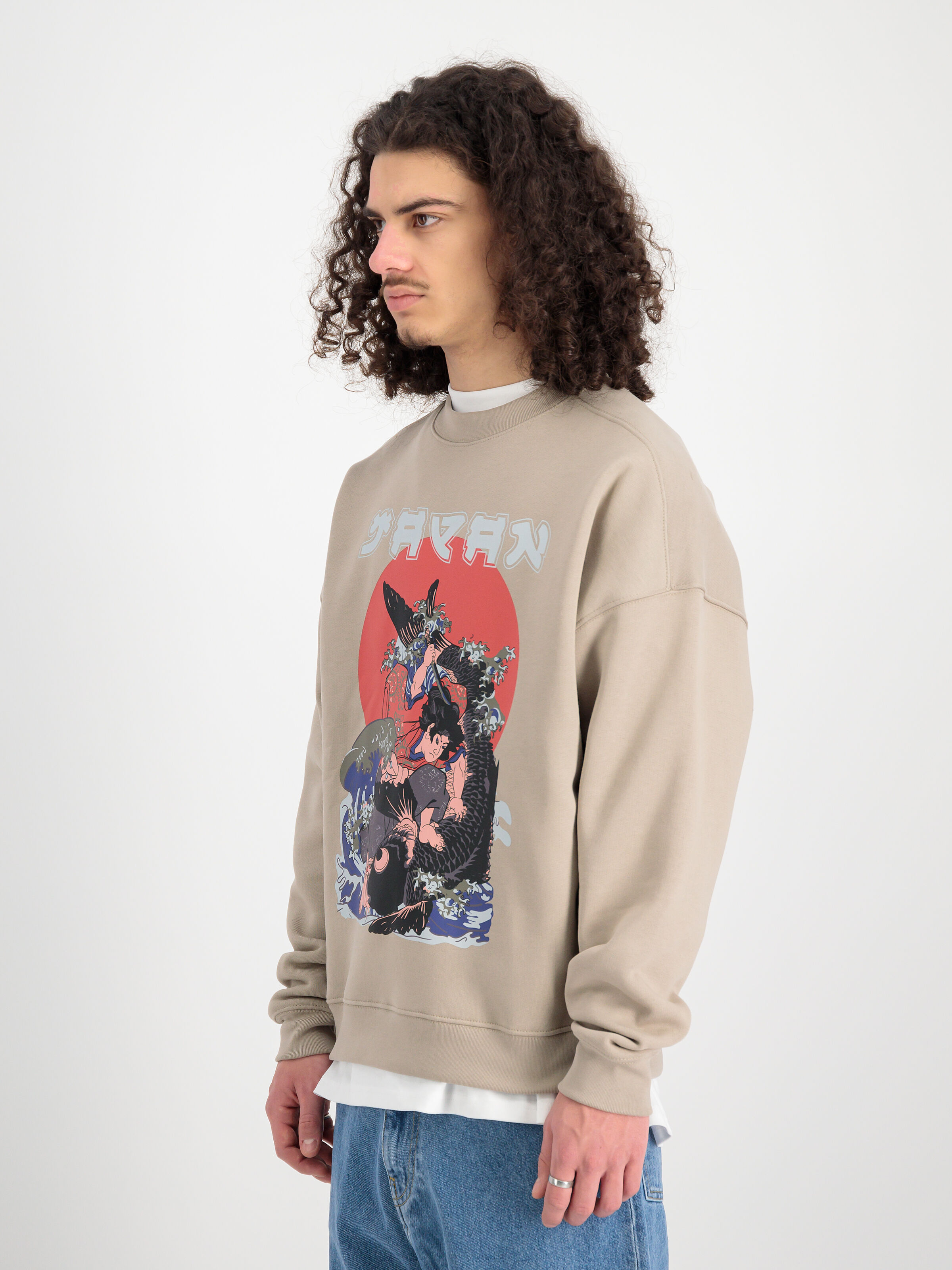 Japan Warrior Sweatshirt vintage sand 146300_679_2_model_00003_181633