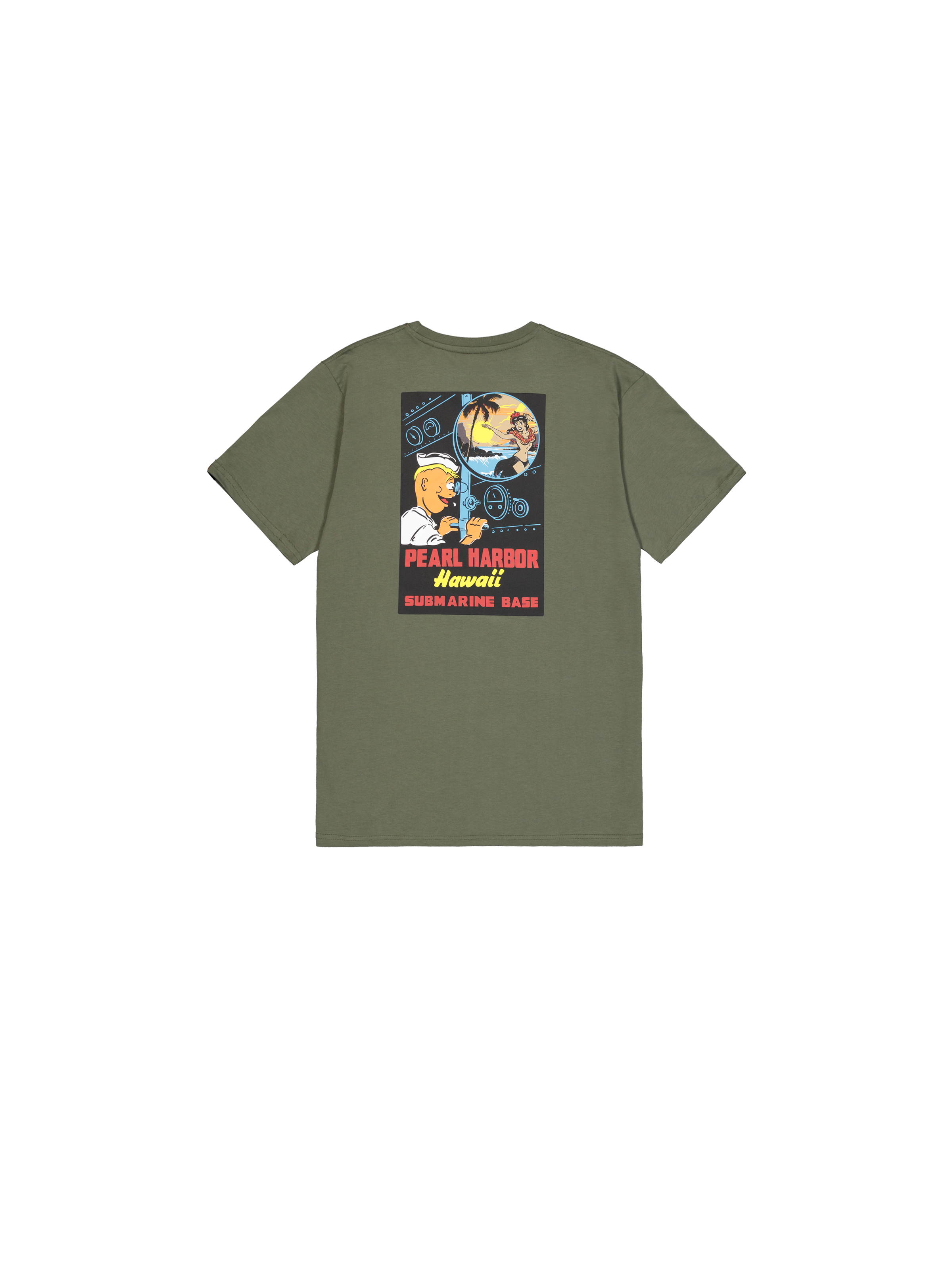 Pearl Harbor Backprint T-Shirt dark olive 156524_142_1_flatlay_00002_145534