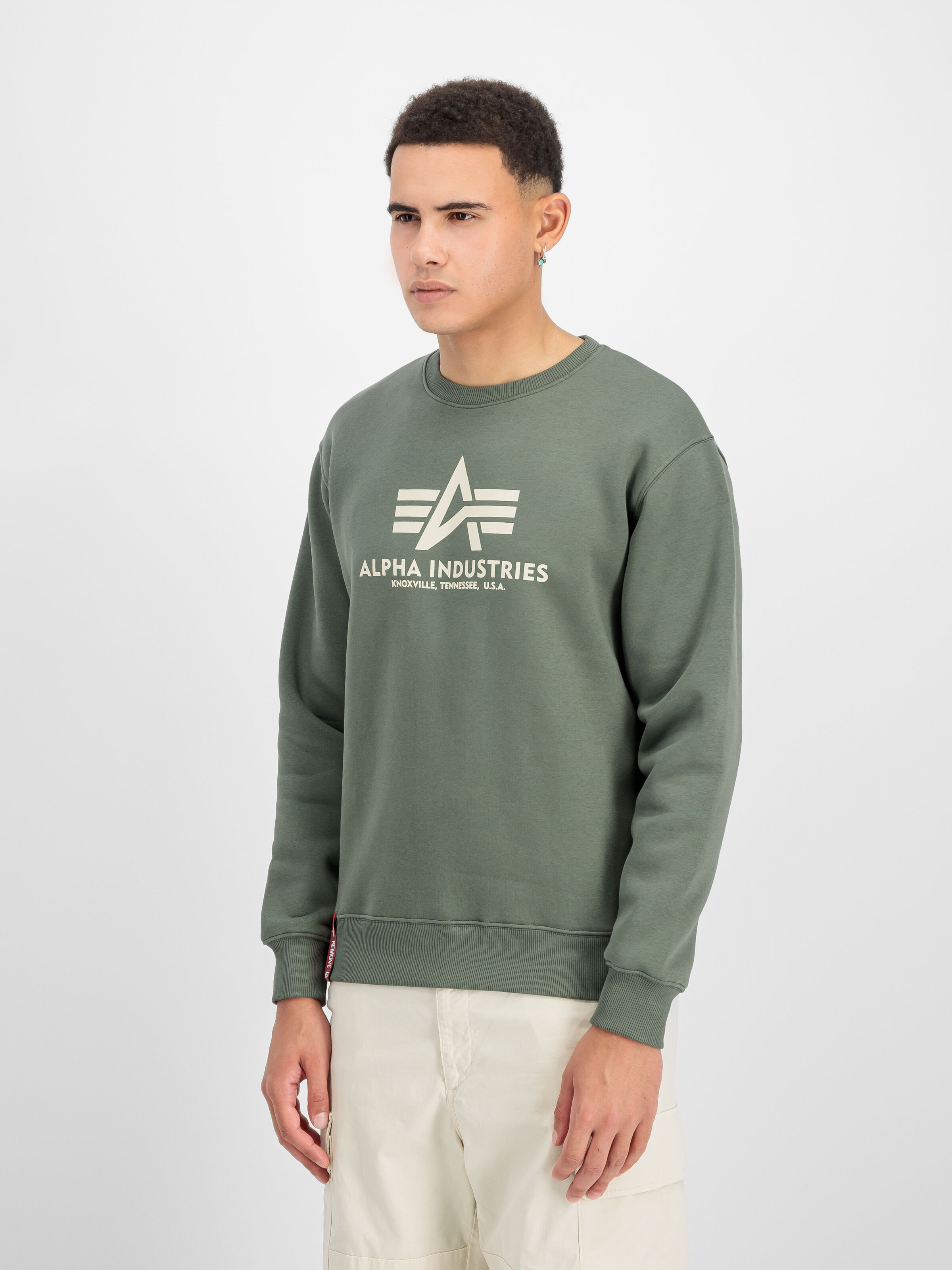 Basic Big Logo Sweatshirt vintage green 178302_432_2_model_00002_185002