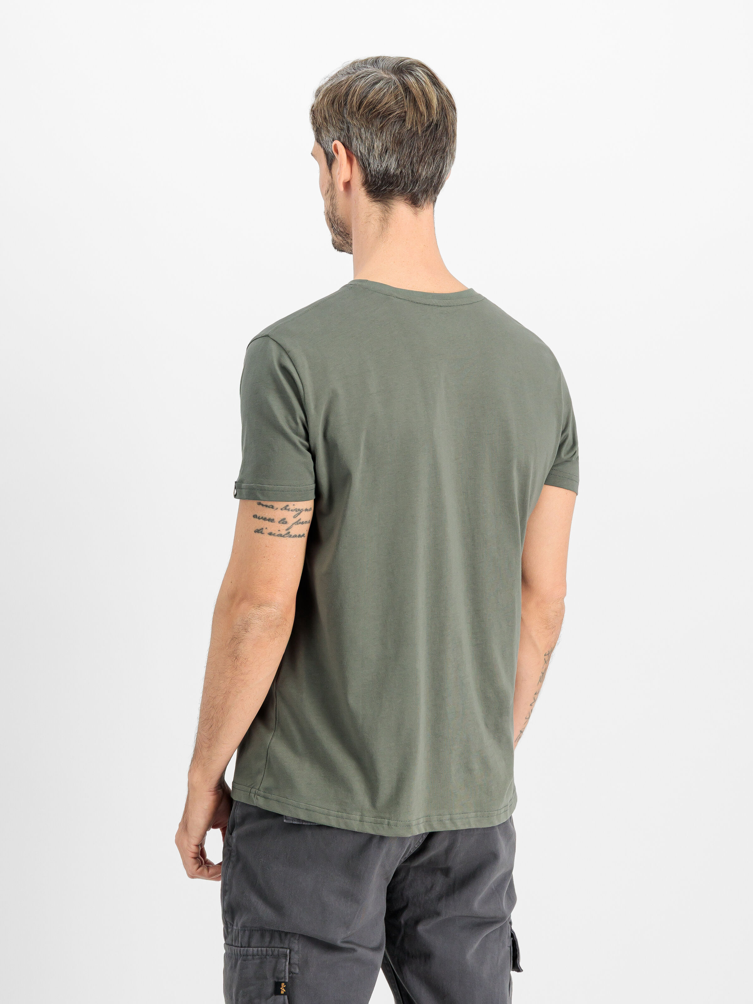 Basic Big Logo Rainbow Reflective T-Shirt vintage green 100501RR_432_2_model_00003_214564