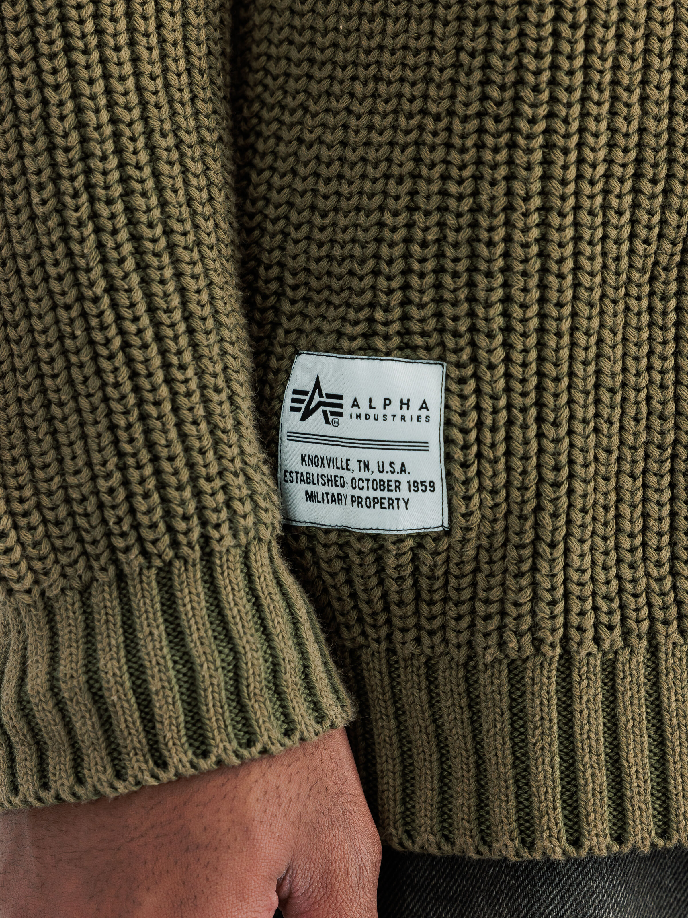 Acid Sweatshirt dark olive 138402_142_3_detail_00001_131043