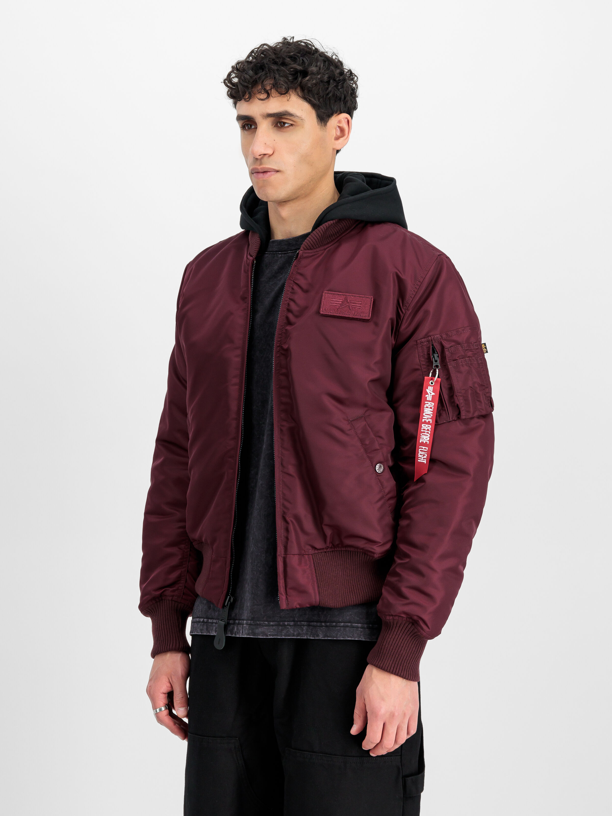 MA-1 Zip Hood Backprint Bomber Jacket dark cherry 128113_608_2_model_00002_163291