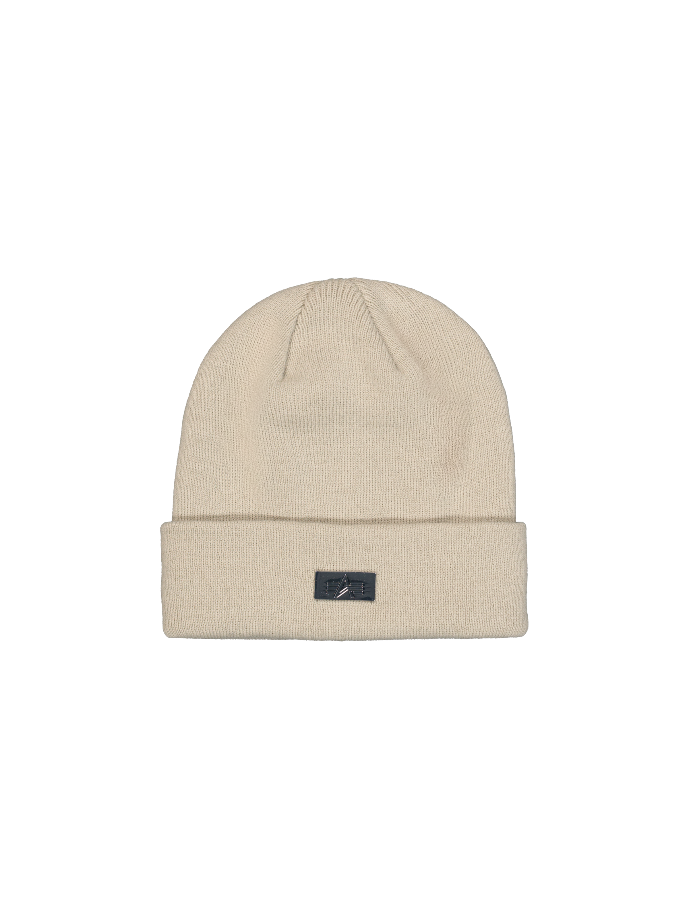 Metal Label Beanie organic beige 268915_627_1_flatlay_00001_208284.png