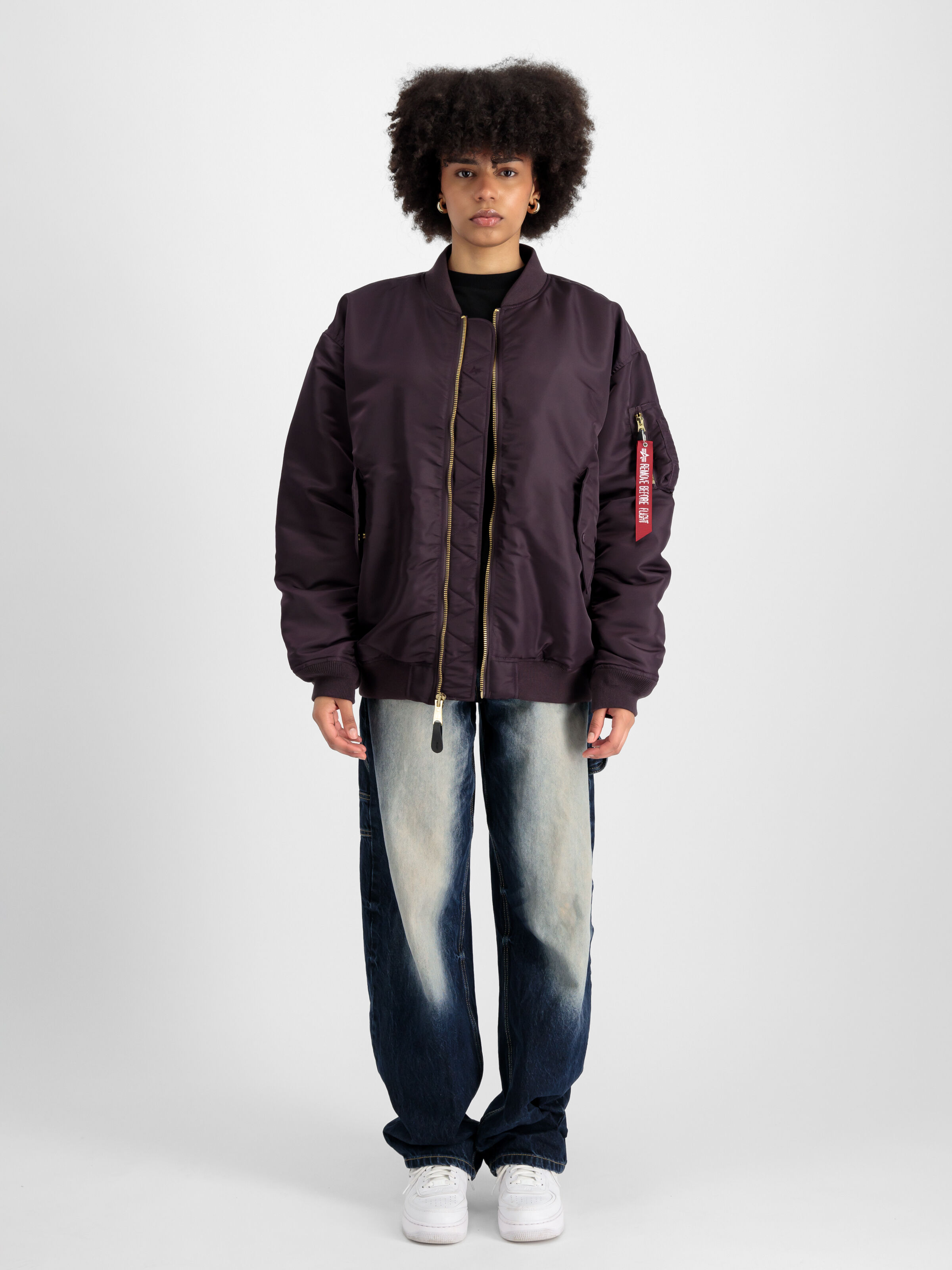 MA-1 Core Bomber Jacket Women Plum 108010_719_2_model_00001_97091