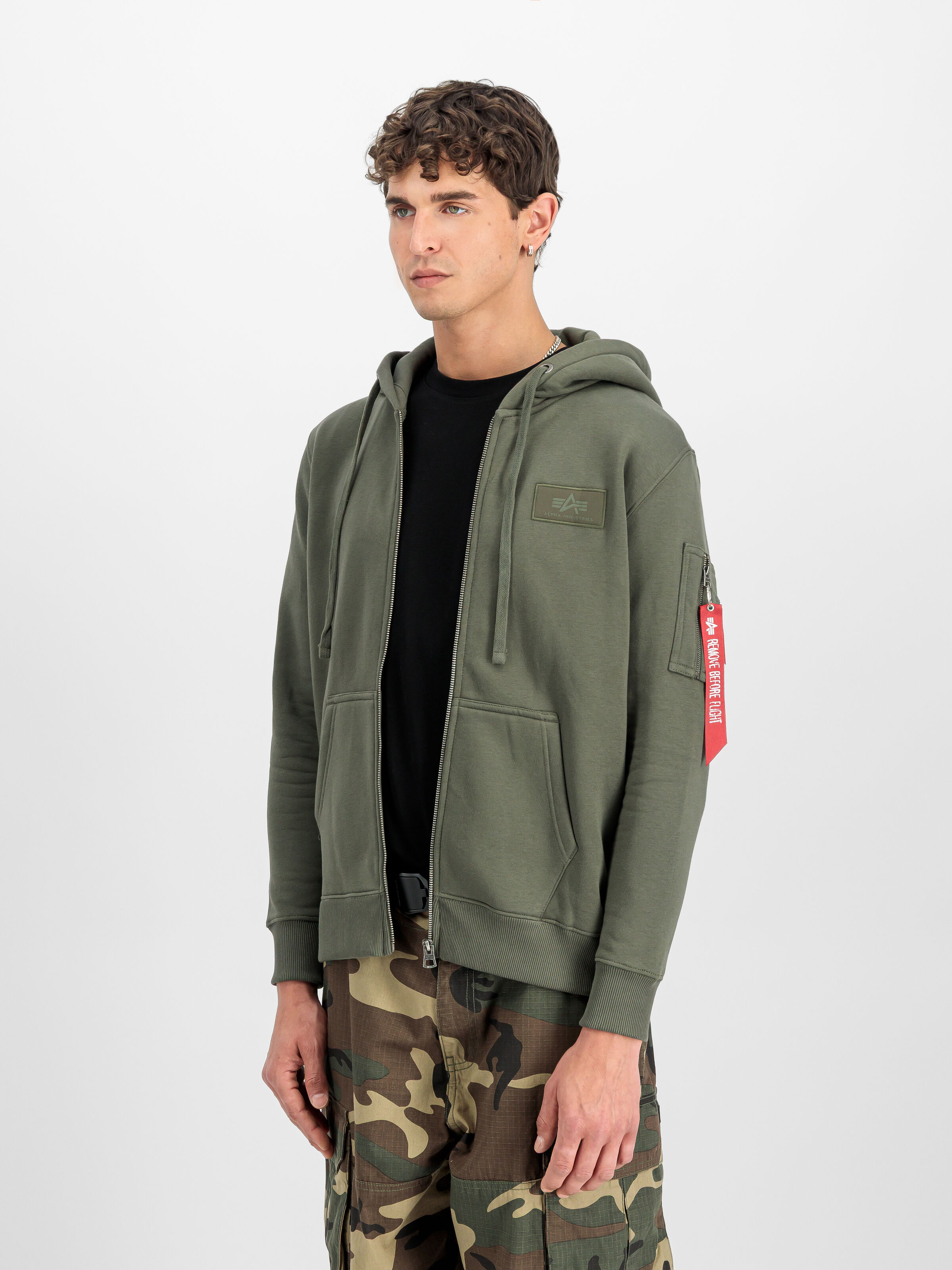 Backprint Zip Hoodie dark olive 128342_142_2_model_00002_190240