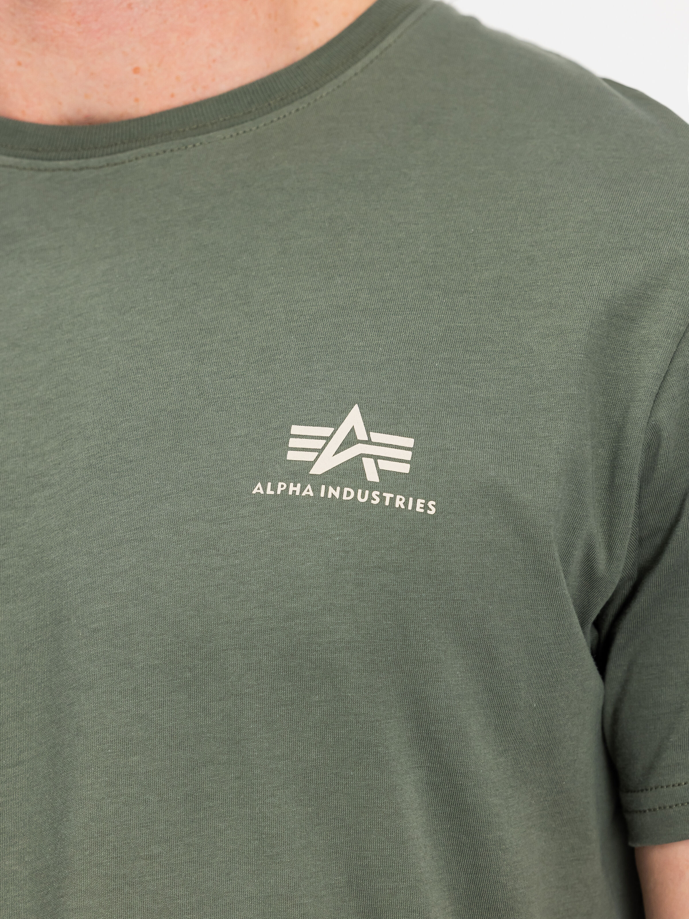 Basic Small Logo T-Shirt vintage green 188505_432_3_detail_00001_192128