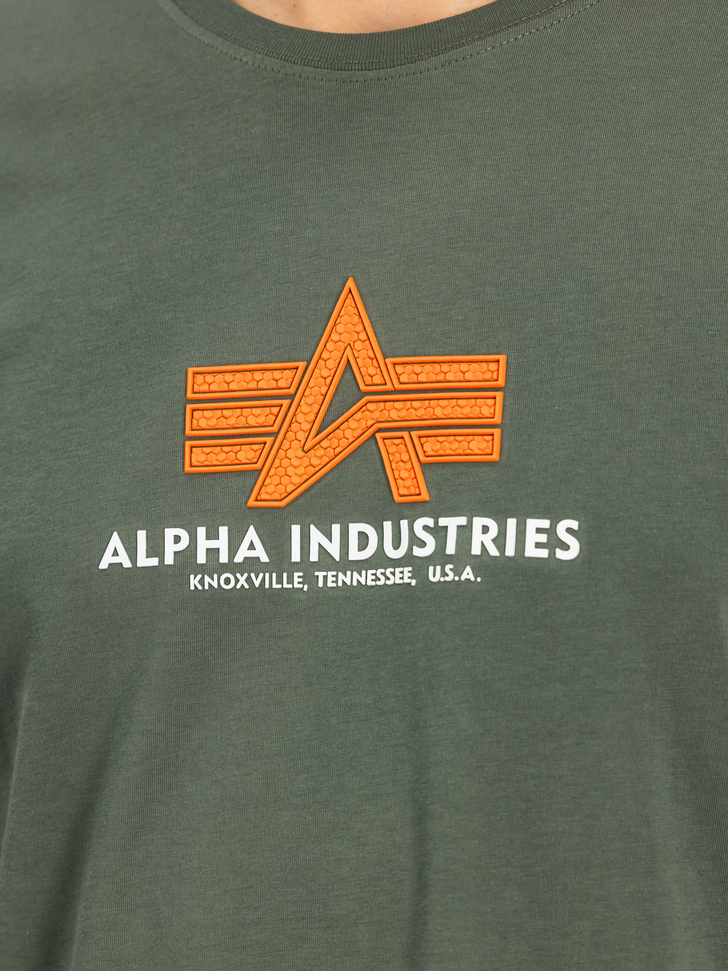 Basic Big Logo Rubber T-Shirt dark olive 100501RB_142_3_detail_00001_185346