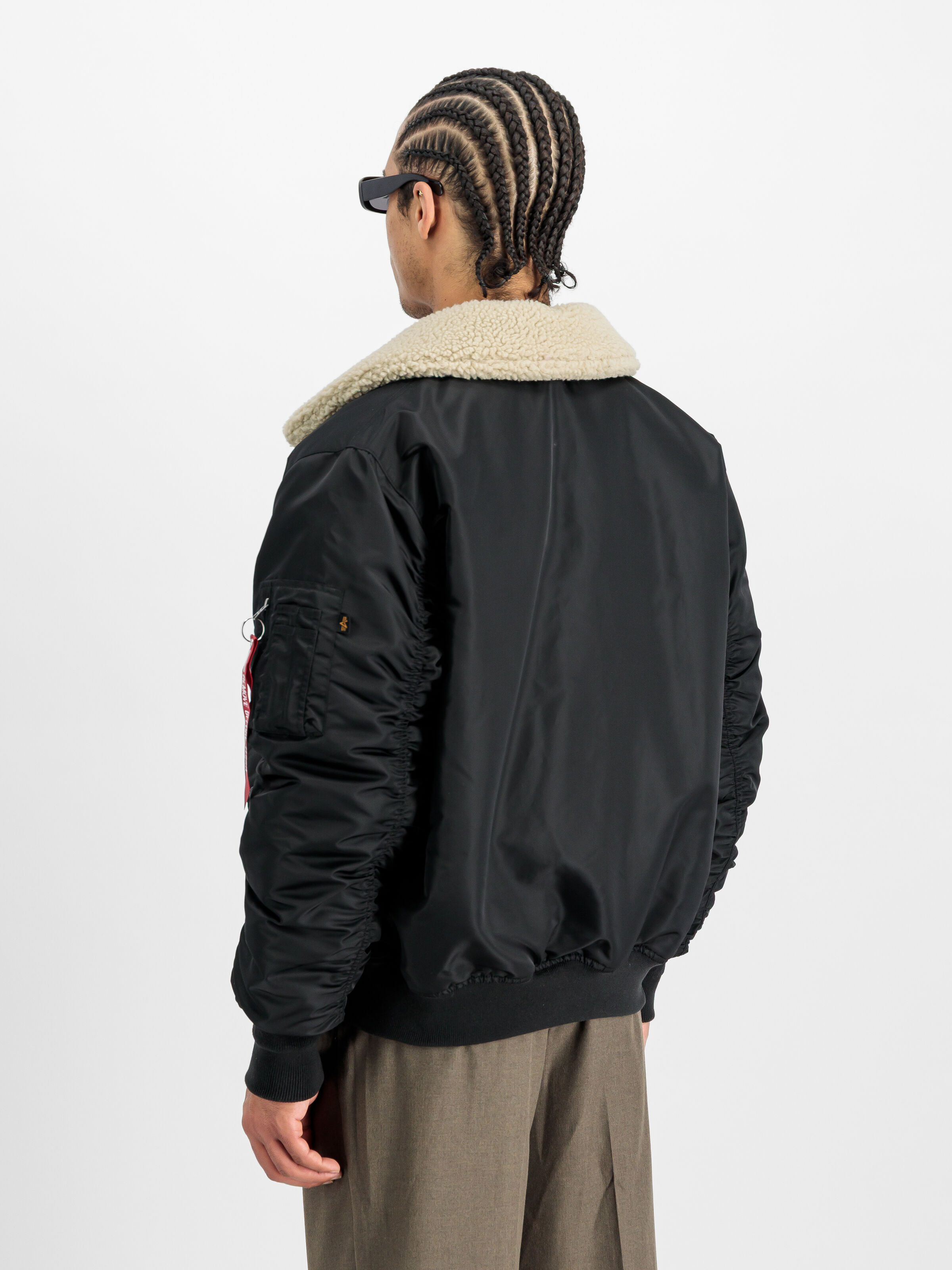 Alpha Industries Men's B-15 Flight Jacket (XS, Black) At Men's Clothing Store