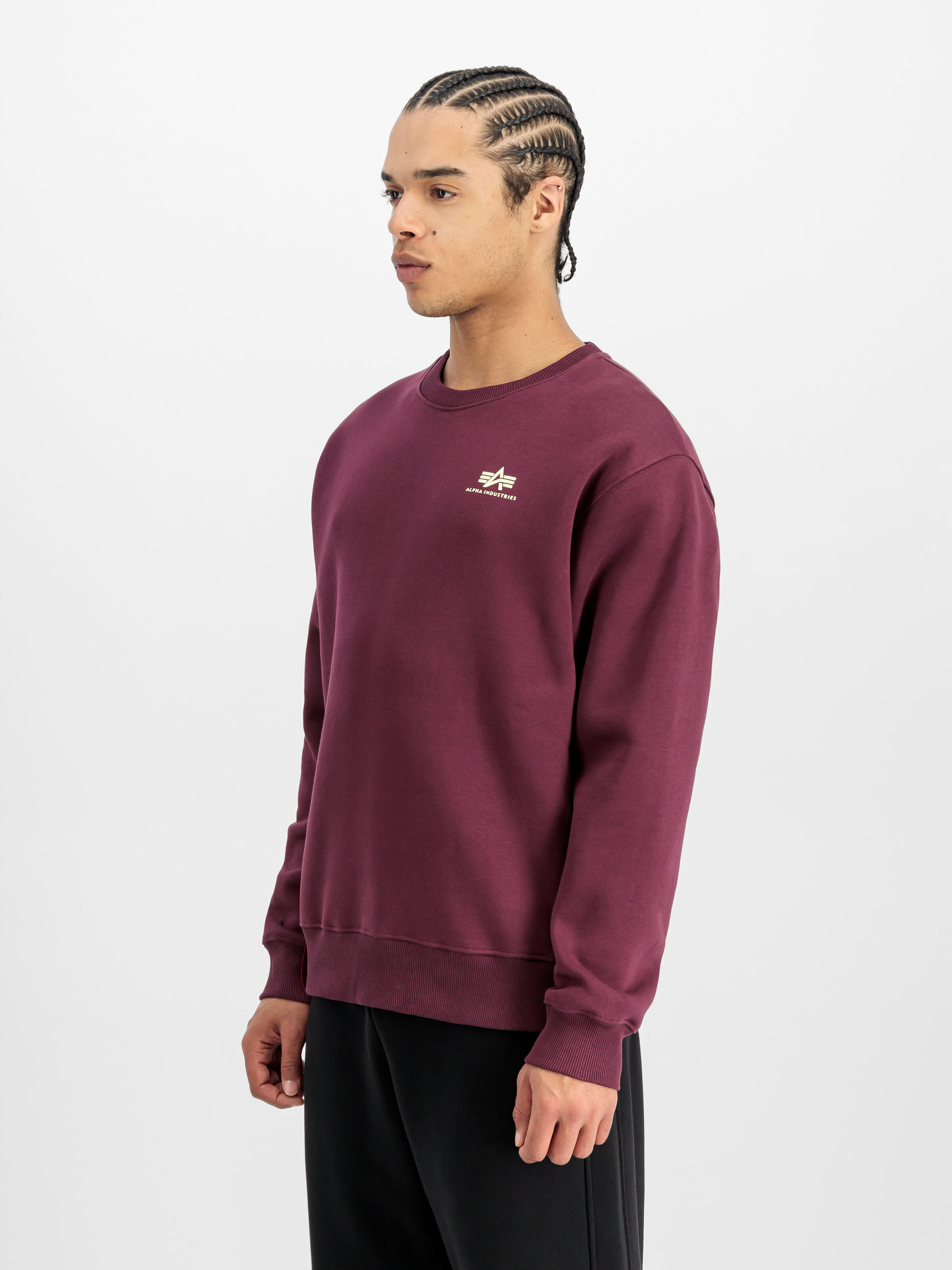 Basic Small Logo Sweatshirt dark cherry 188307_608_2_model_00002_166707