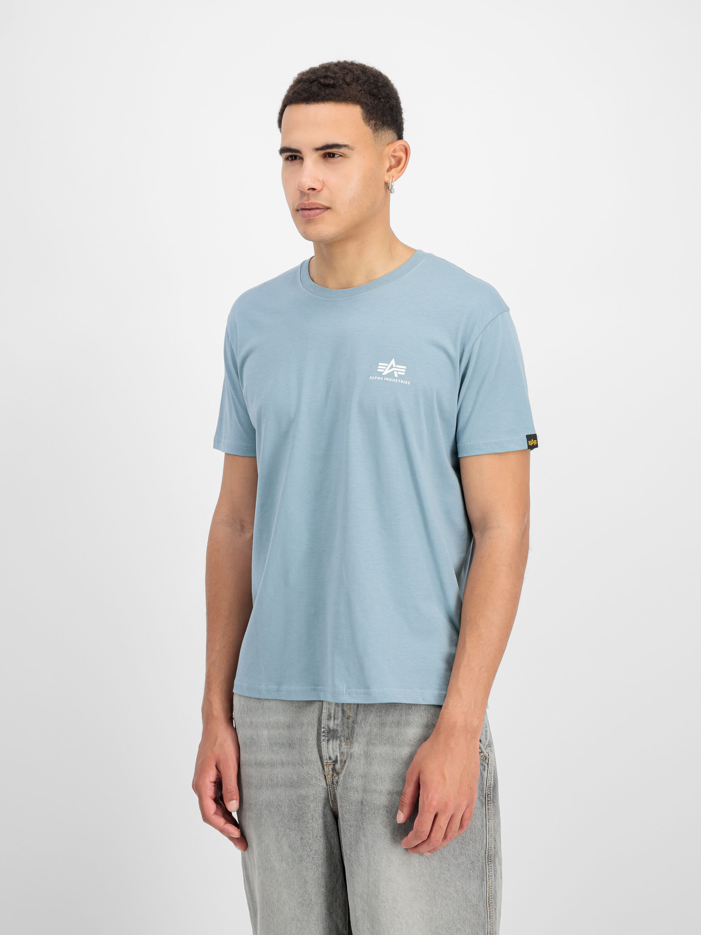 Basic Small Logo T-Shirt greyblue 188505_134_2_model_00002_184942
