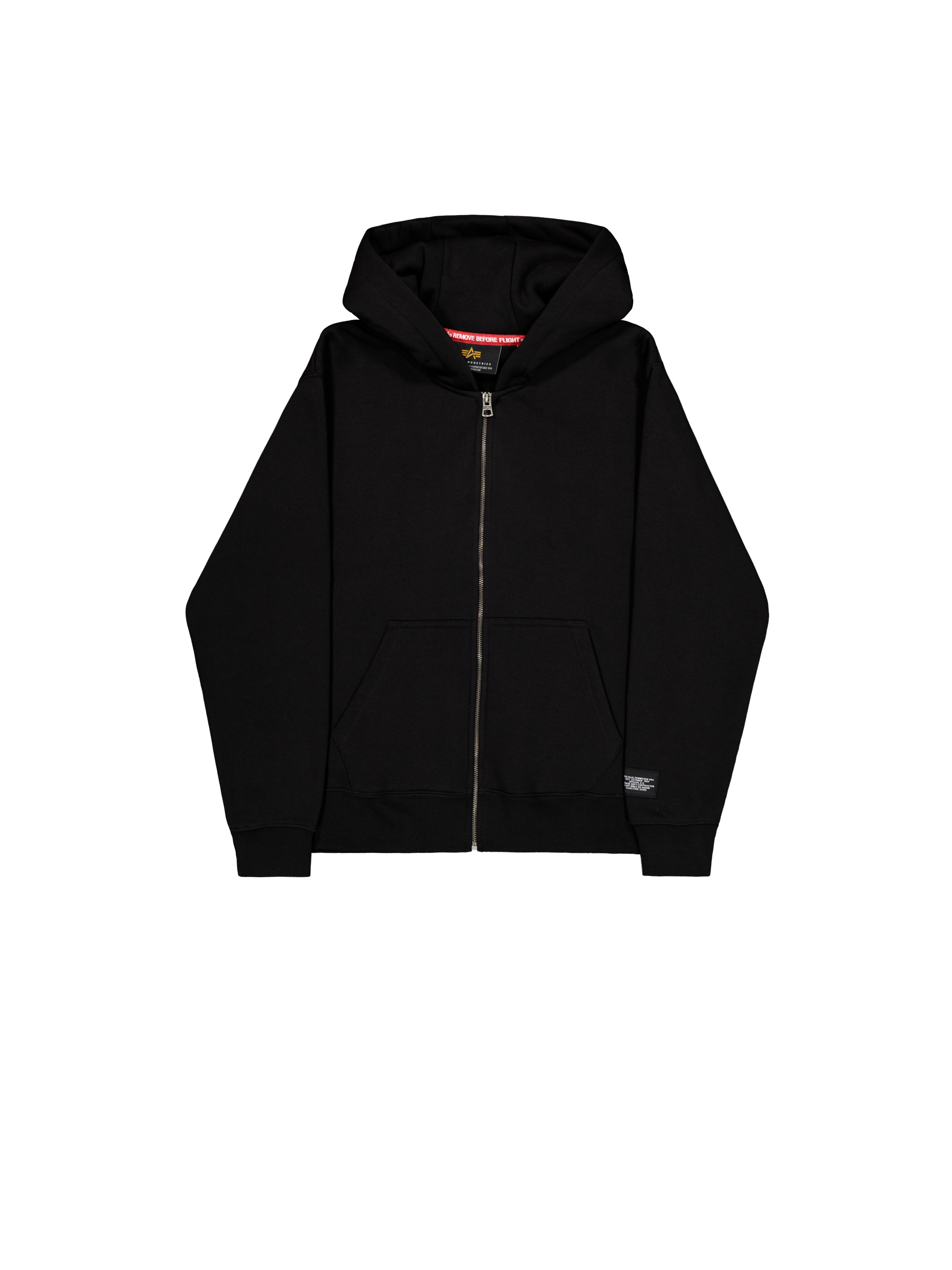 Label Zip Back Print Hoodie black 258342_03_1_flatlay_00001_181235.png