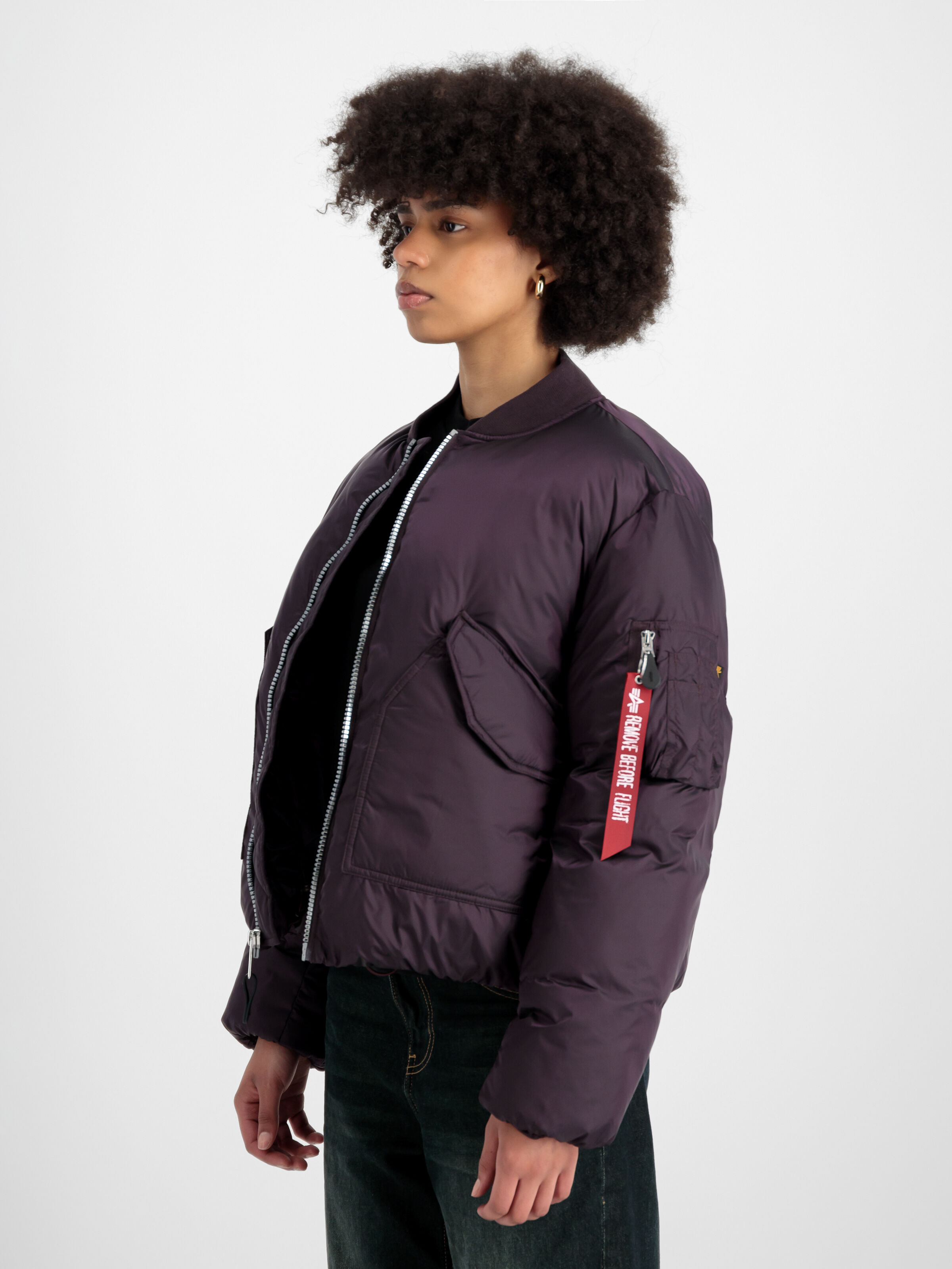 MA-1 Padded Bomber Jacket Women Plum 148004_719_2_model_00003_99508