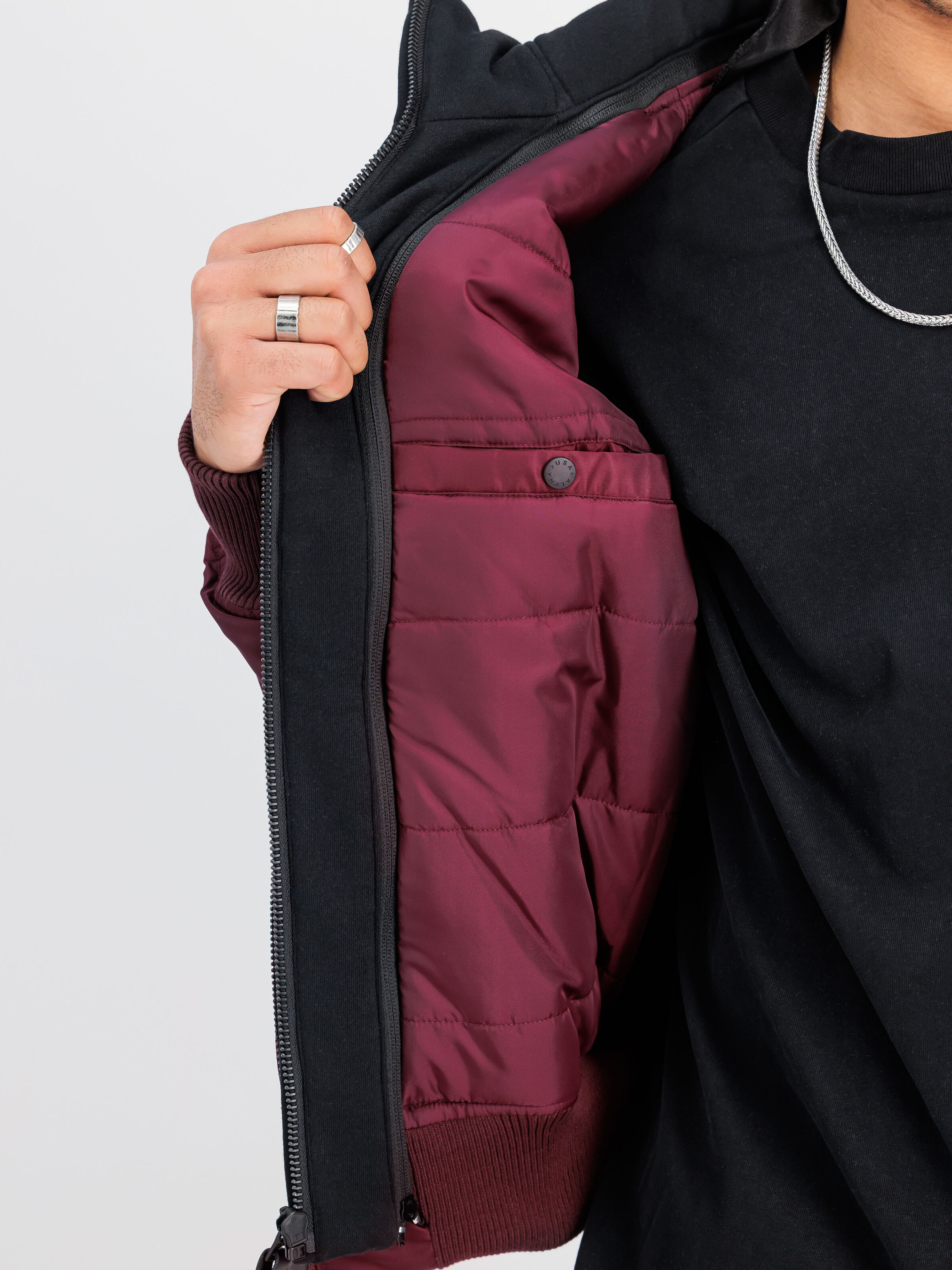 MA-1 D-Tec Hood Bomber Jacket dark cherry 183110_608_3_detail_00001_166523