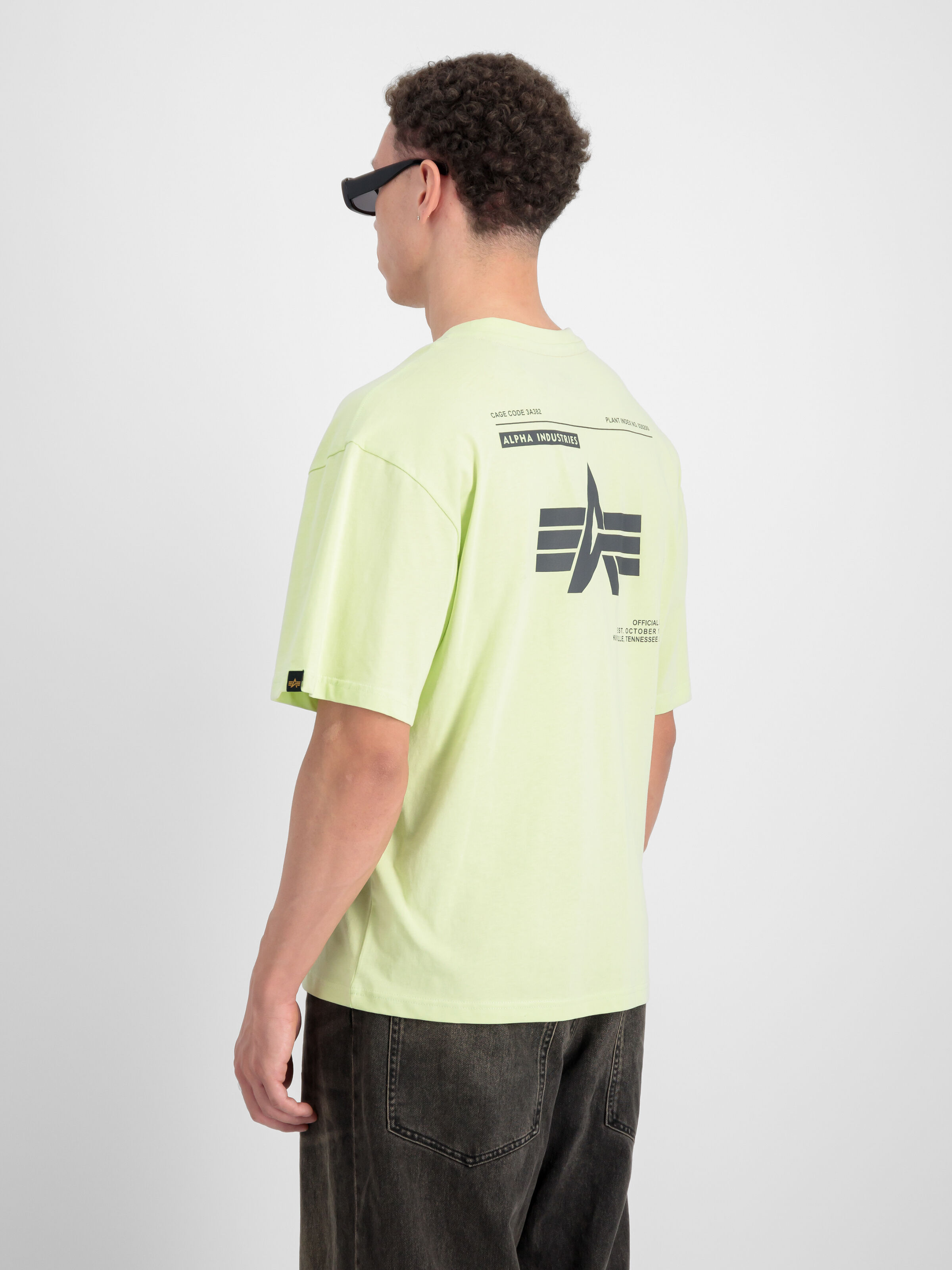 Logo Code Backprint T-Shirt Arctic Lime 146507_722_2_model_00004_99586
