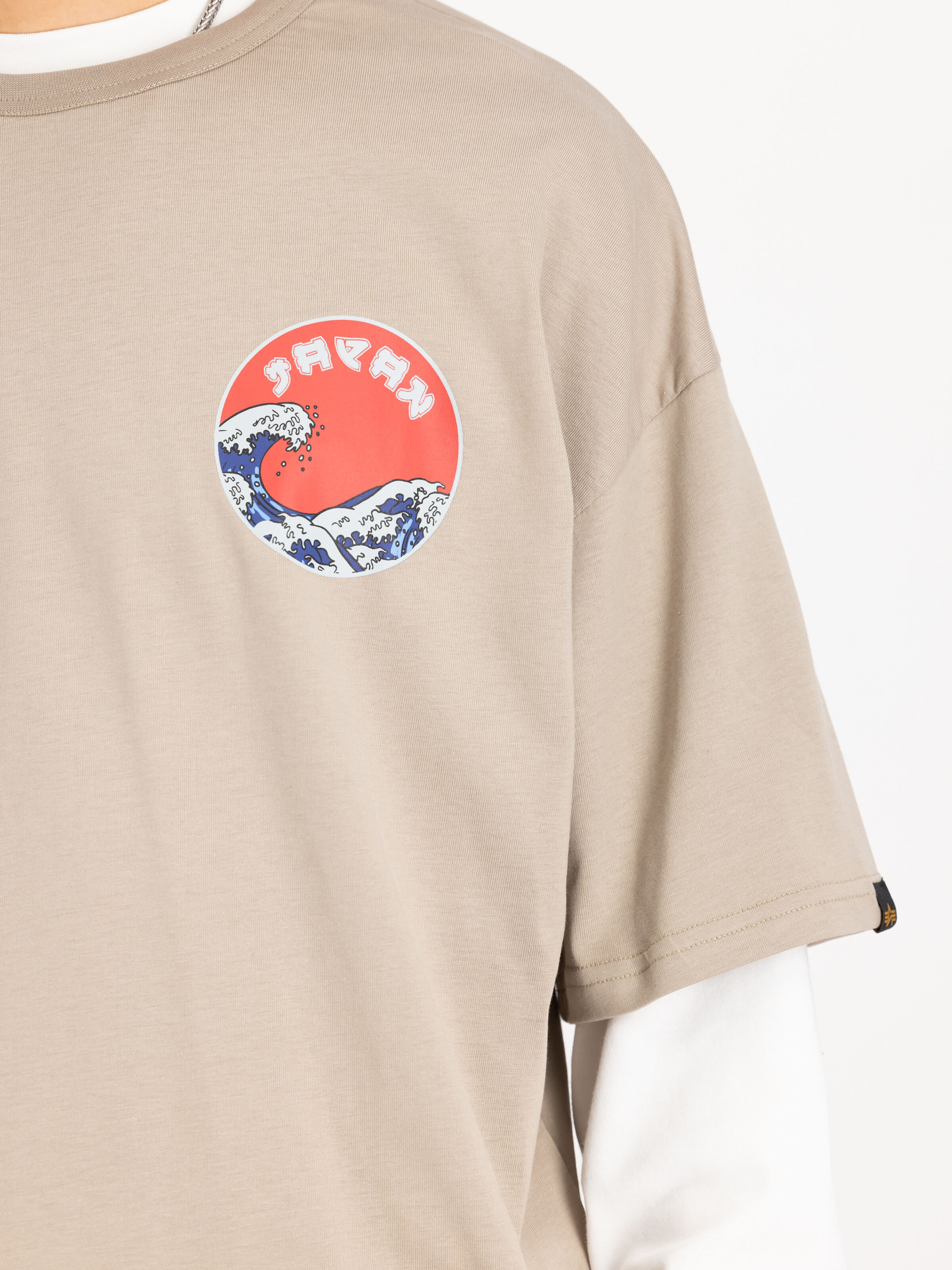 Japan Wave Warrior T-Shirt vintage sand 146513_679_00005_217187