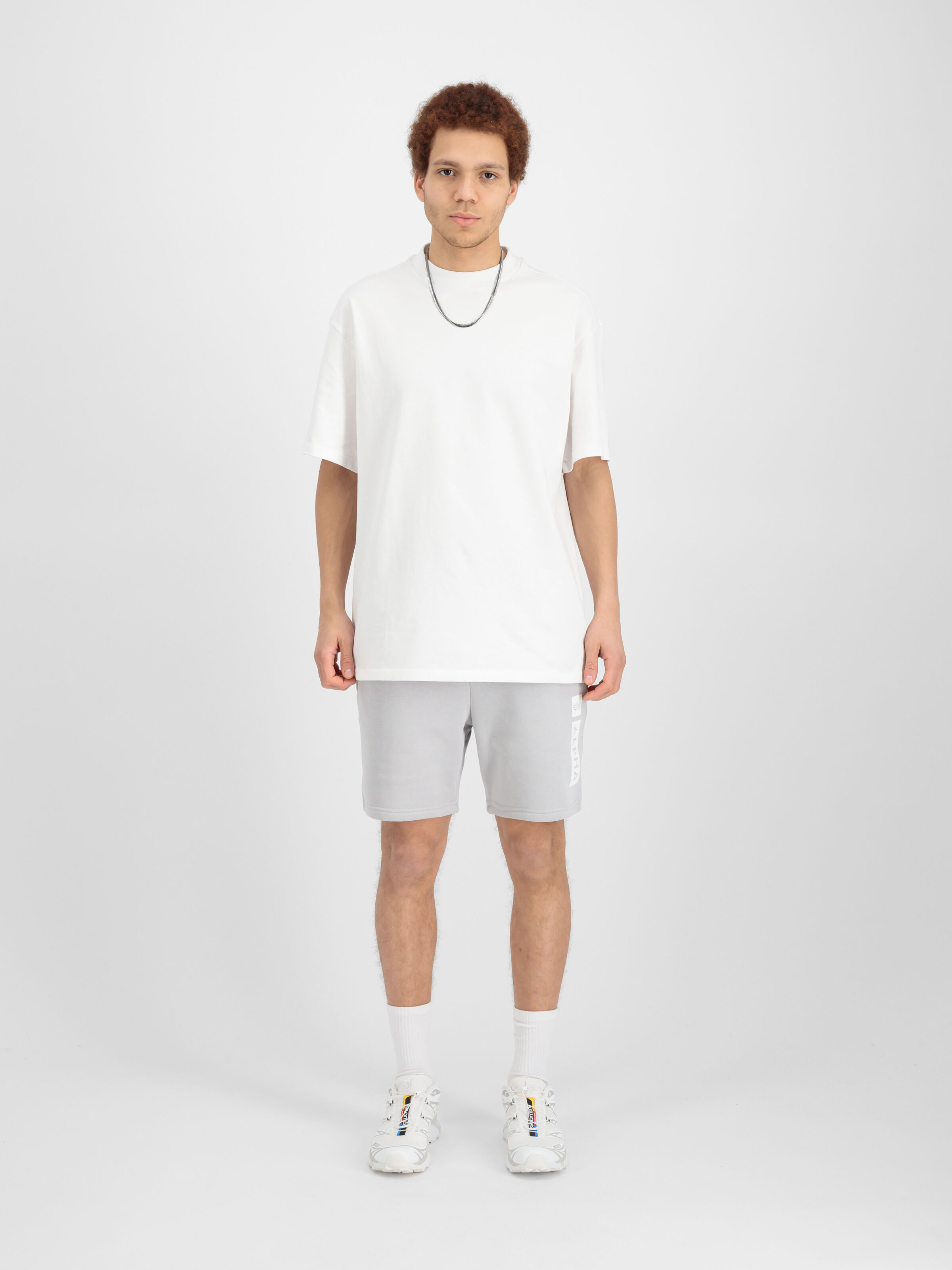Alpha Puff Print Short pastel grey 146365_666_2_model_00004_149467