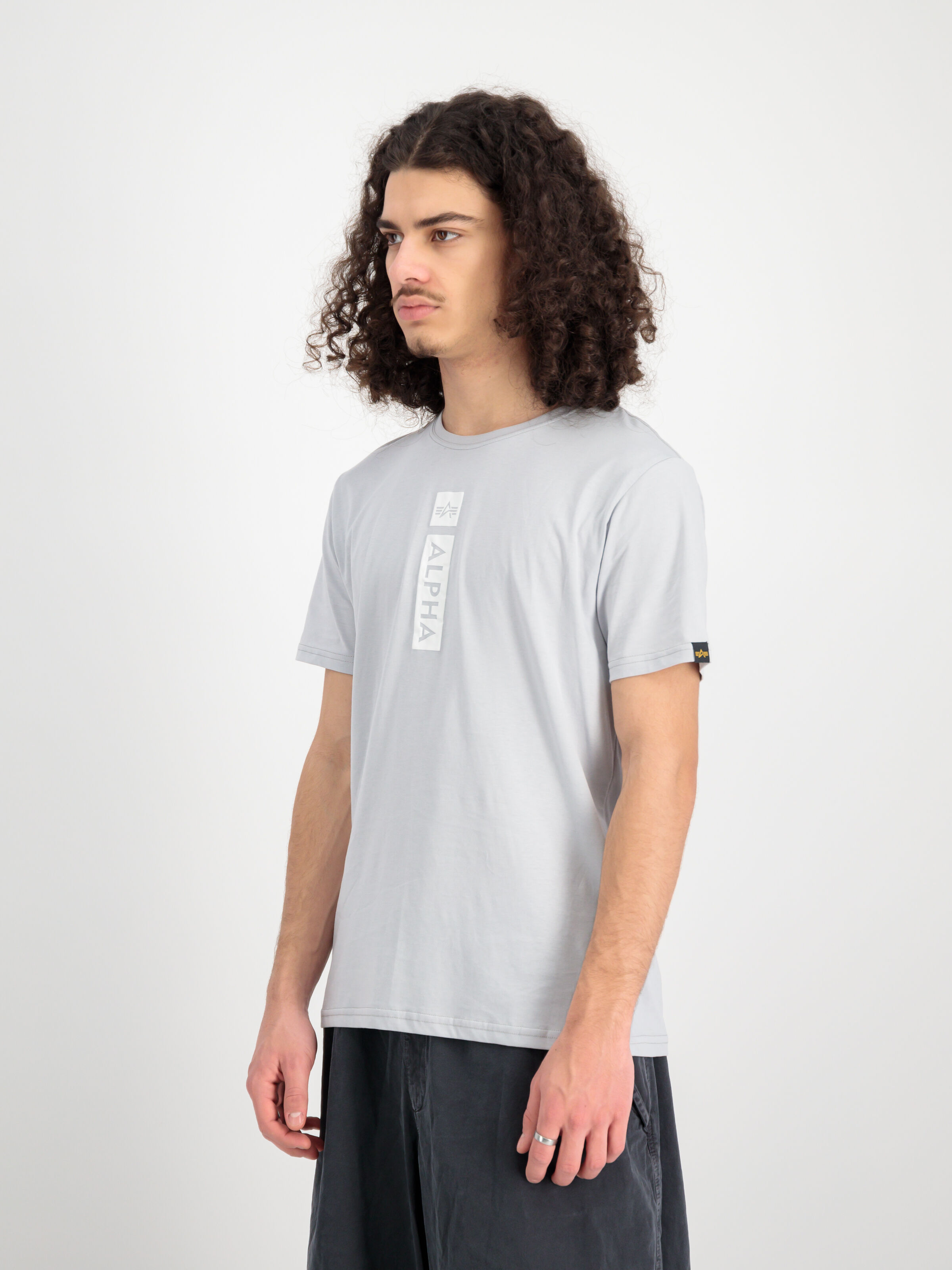 Alpha Puff Print T-Shirt pastel grey 146509_666_2_model_00003_118688