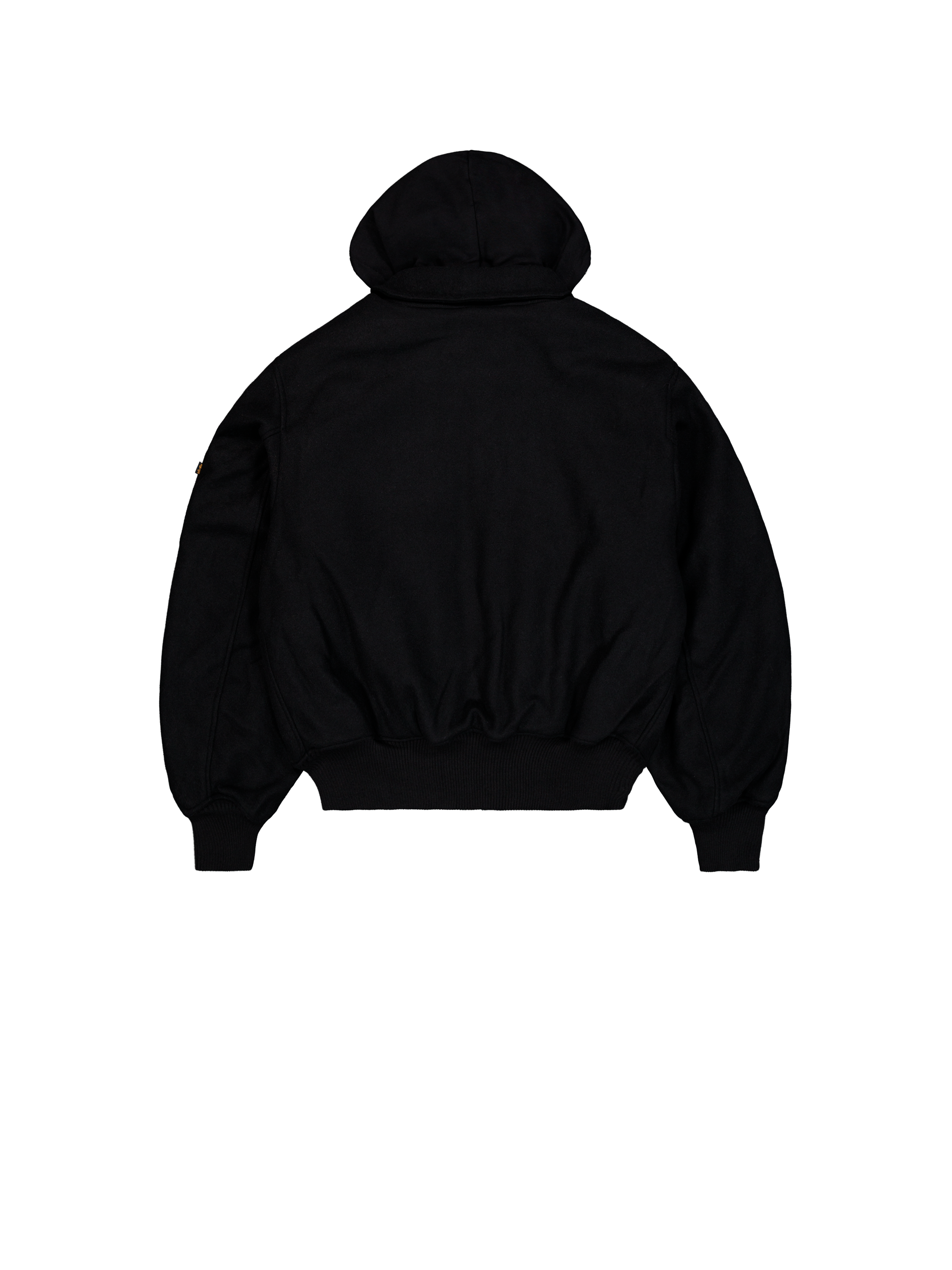 CWU Zip Hood Wool Bomber Jacket black 138109_03_1_flatlay_00002_97908