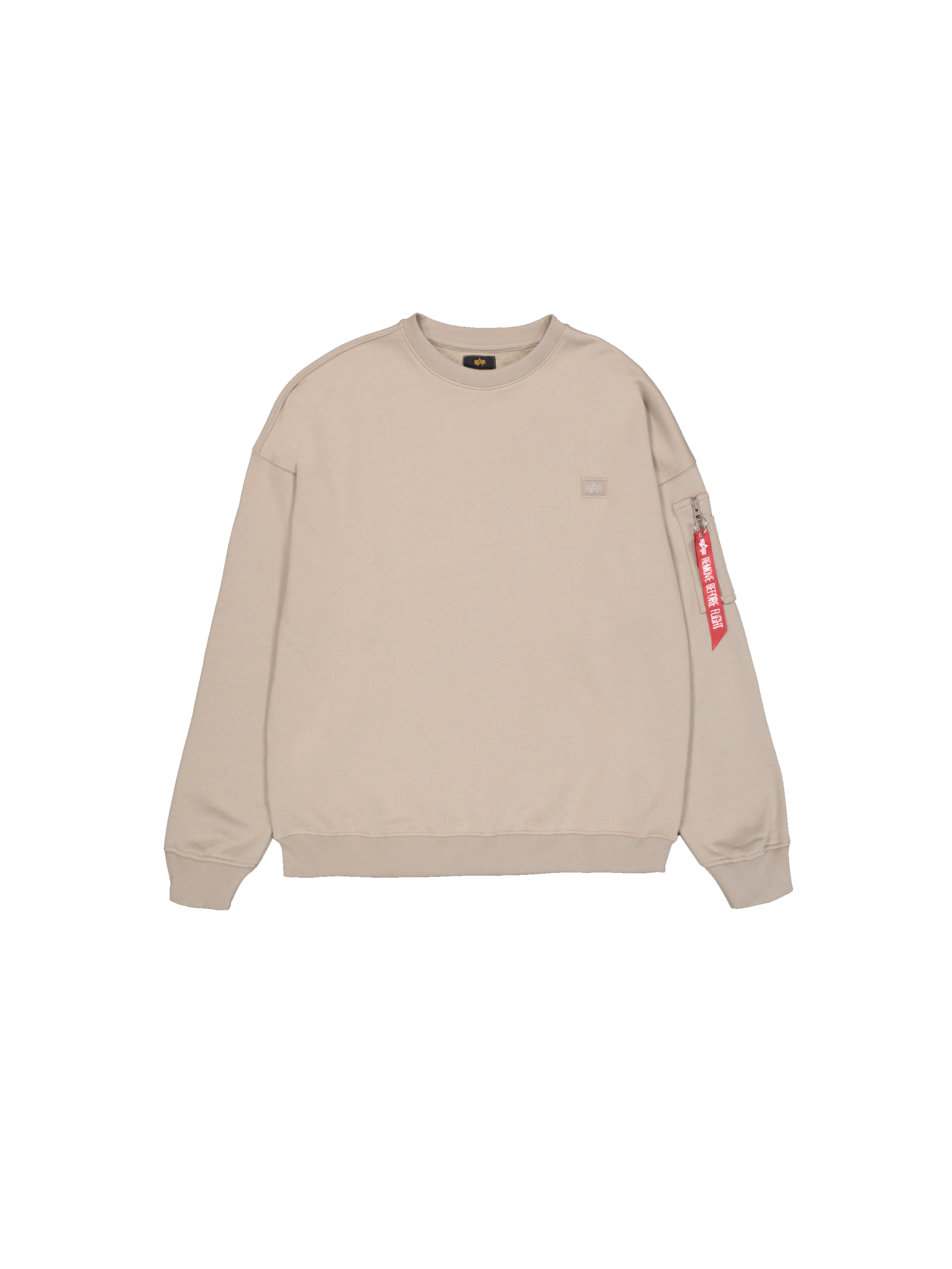 Alpha Essentials Rubber Logo Sweatshirt vintage sand 146303_679_1_flatlay_00001_102668.png