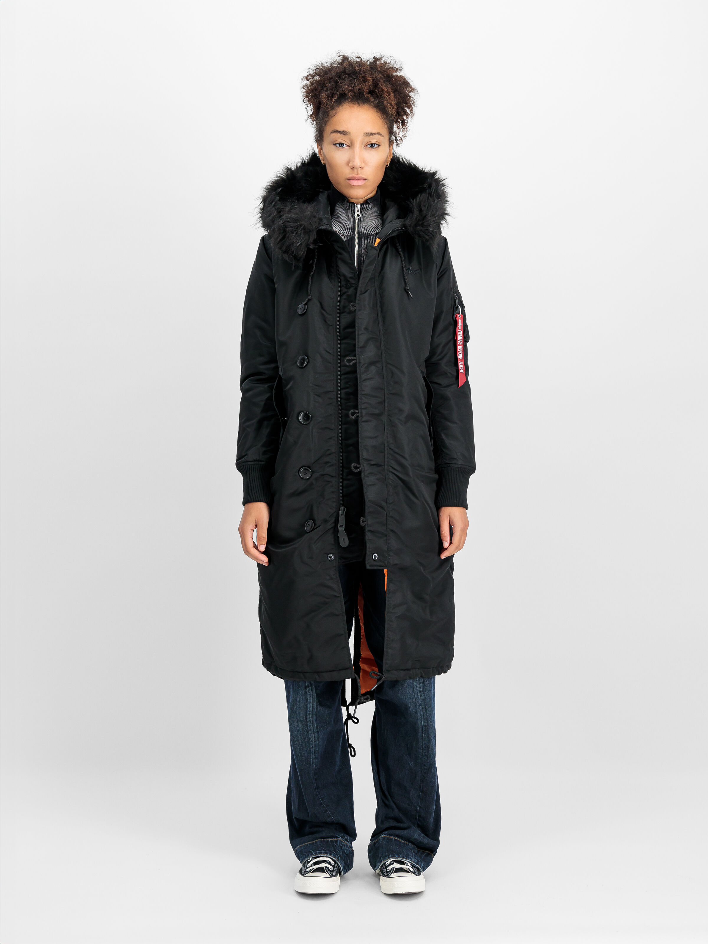 Long Fishtail Field Jacket Women black 198013_03_2_model_00001_111557