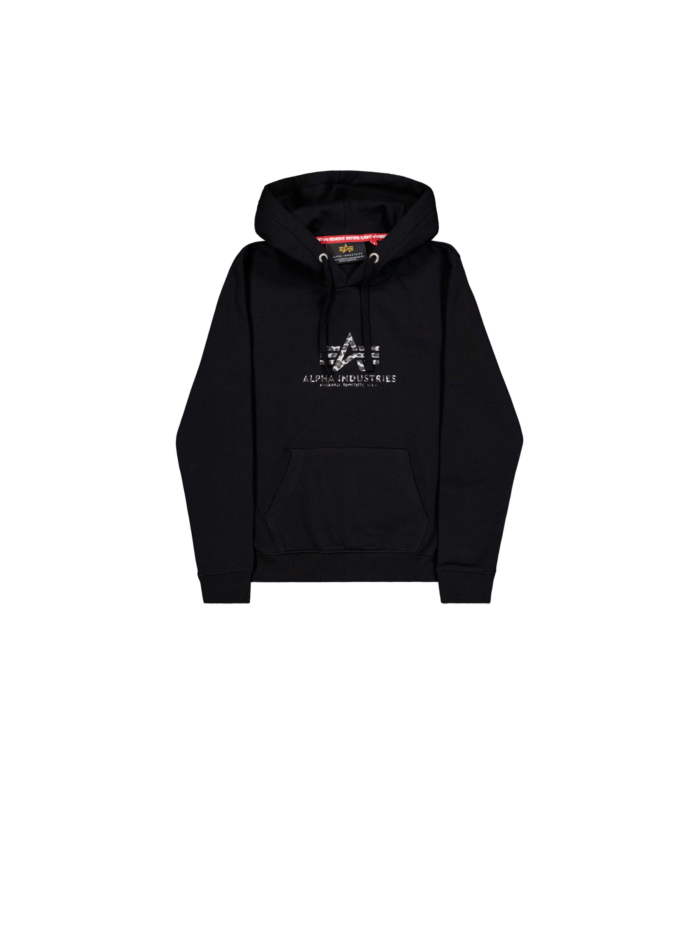 Basic Big Logo Mirror Leo Hoodie Women black 196032ML_03_1_flatlay_00001_175140.png