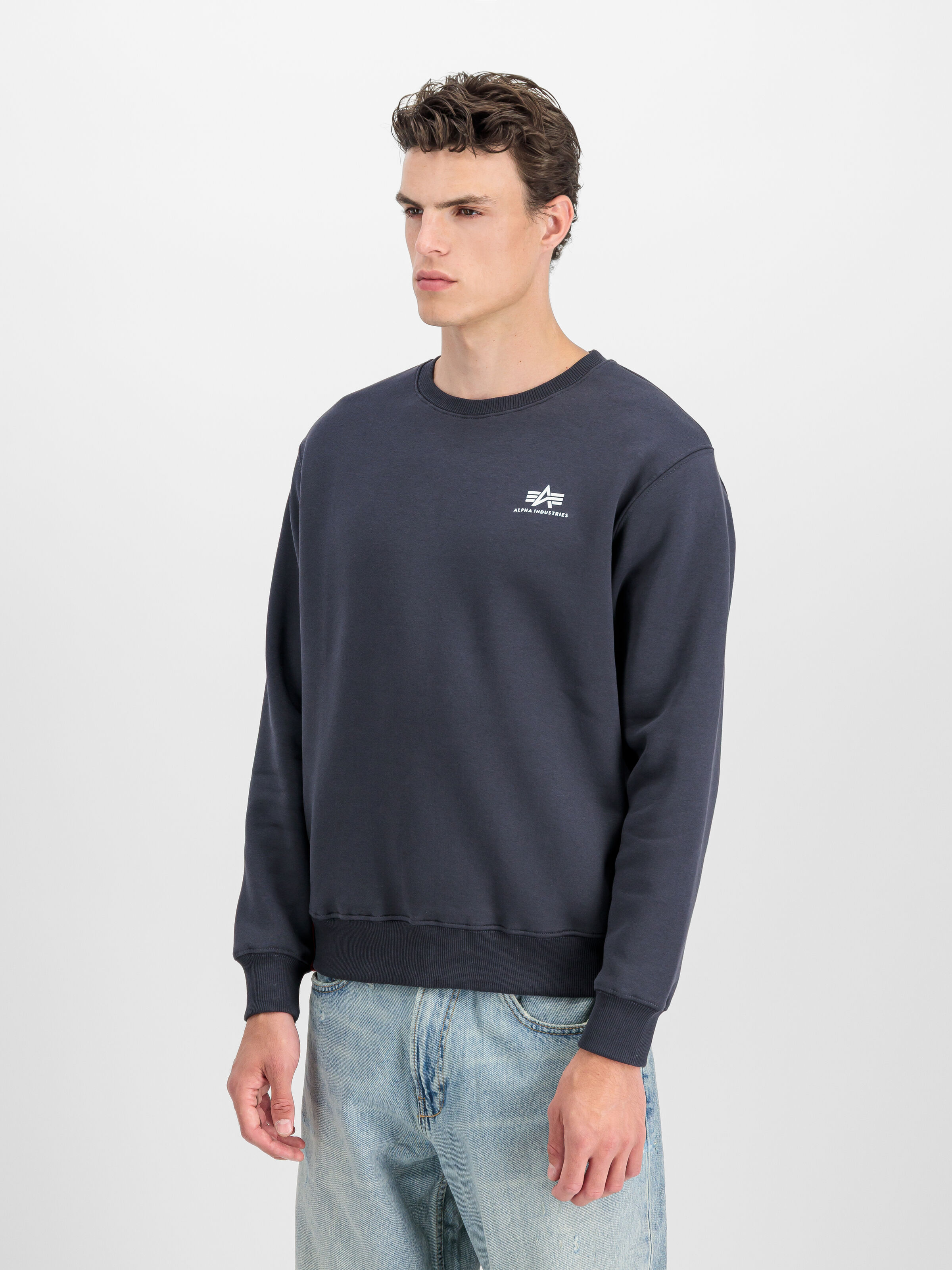 Basic Small Logo Sweatshirt navy 188307_02_2_model_00002_189442
