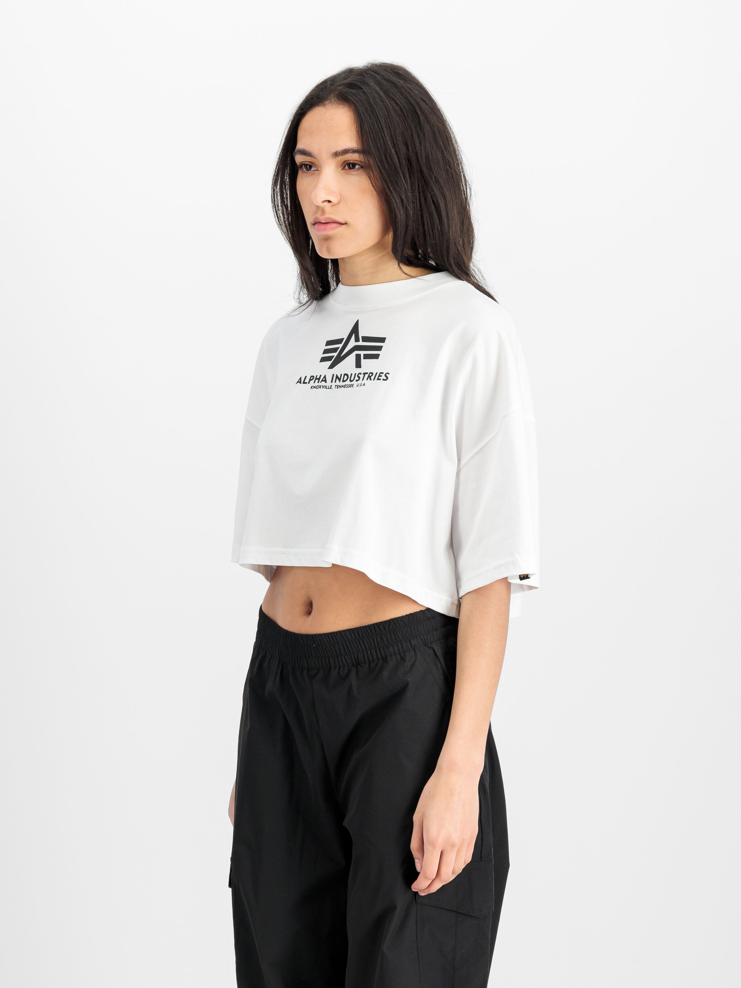 Basic Big Logo Cropped PP T-Shirt Women white 258060_09_2_model_00002_165584