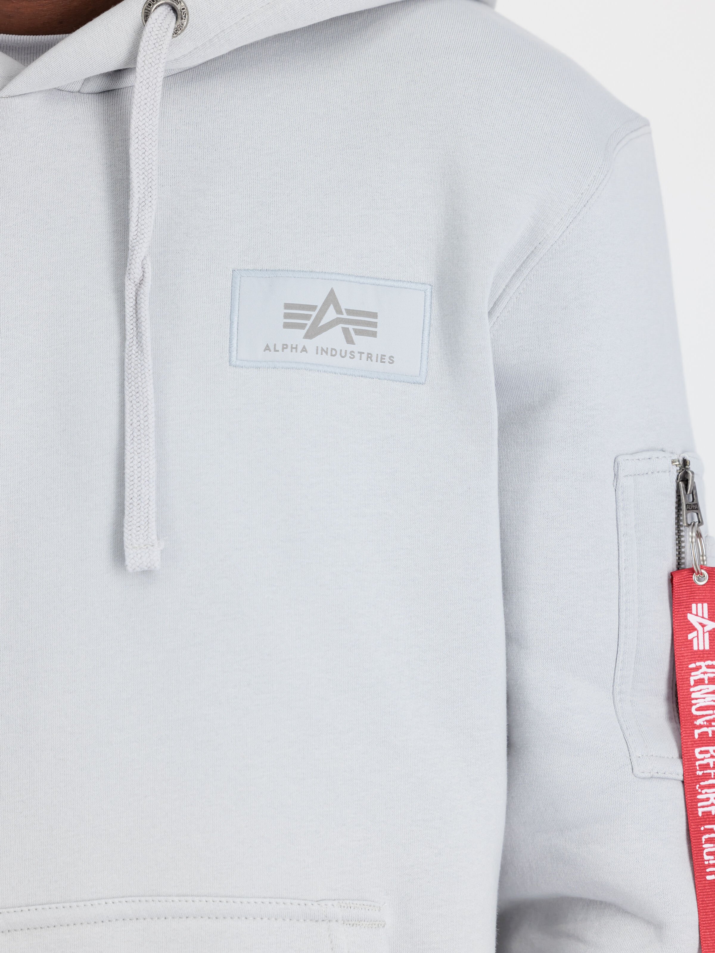 Backprint Camo Print Hoodie pastel grey 178318CP_666_3_detail_00001_173526