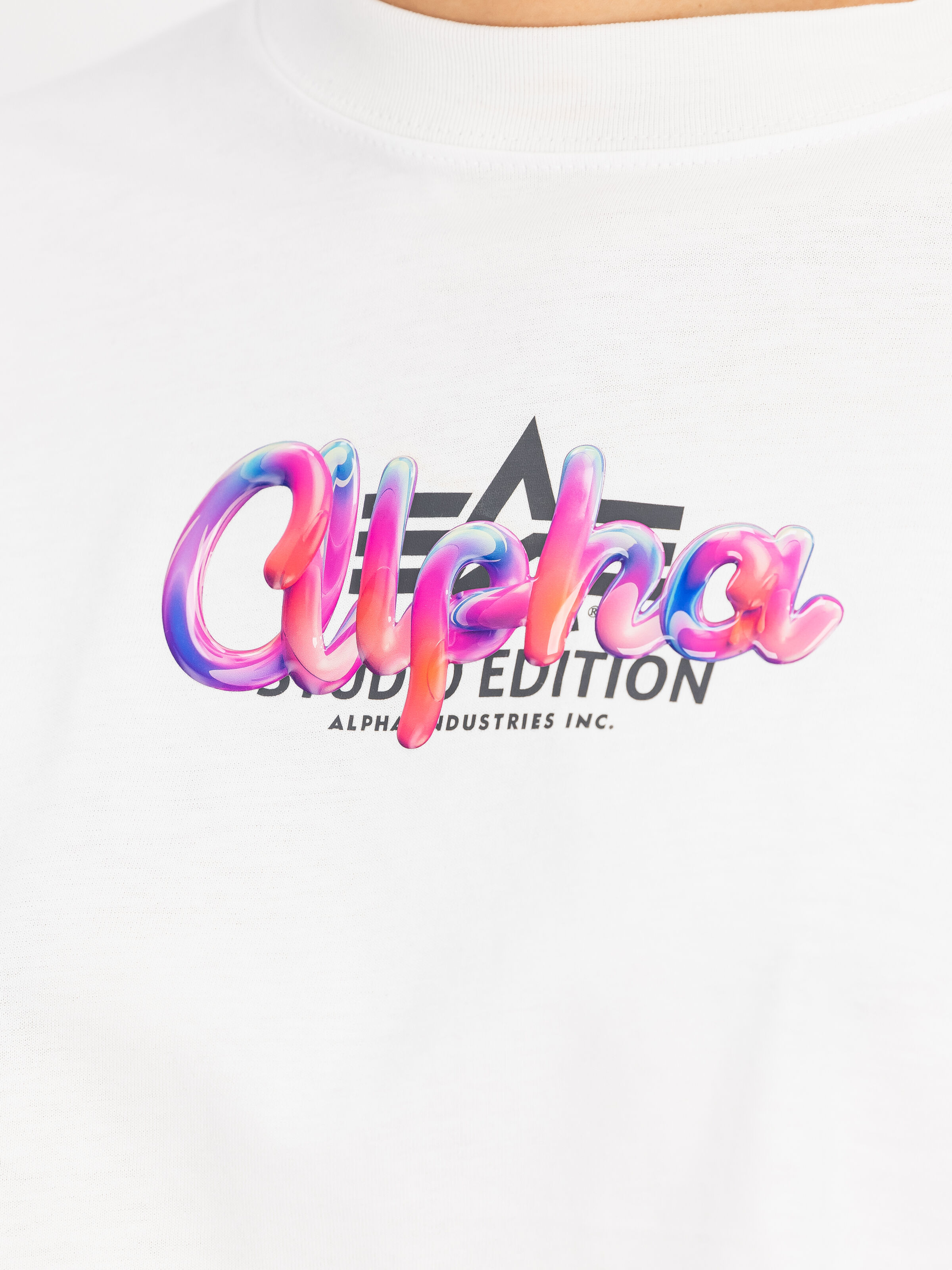 Studio Rainbow Cropped T-Shirt Women white 258064_09_3_detail_00001_161317