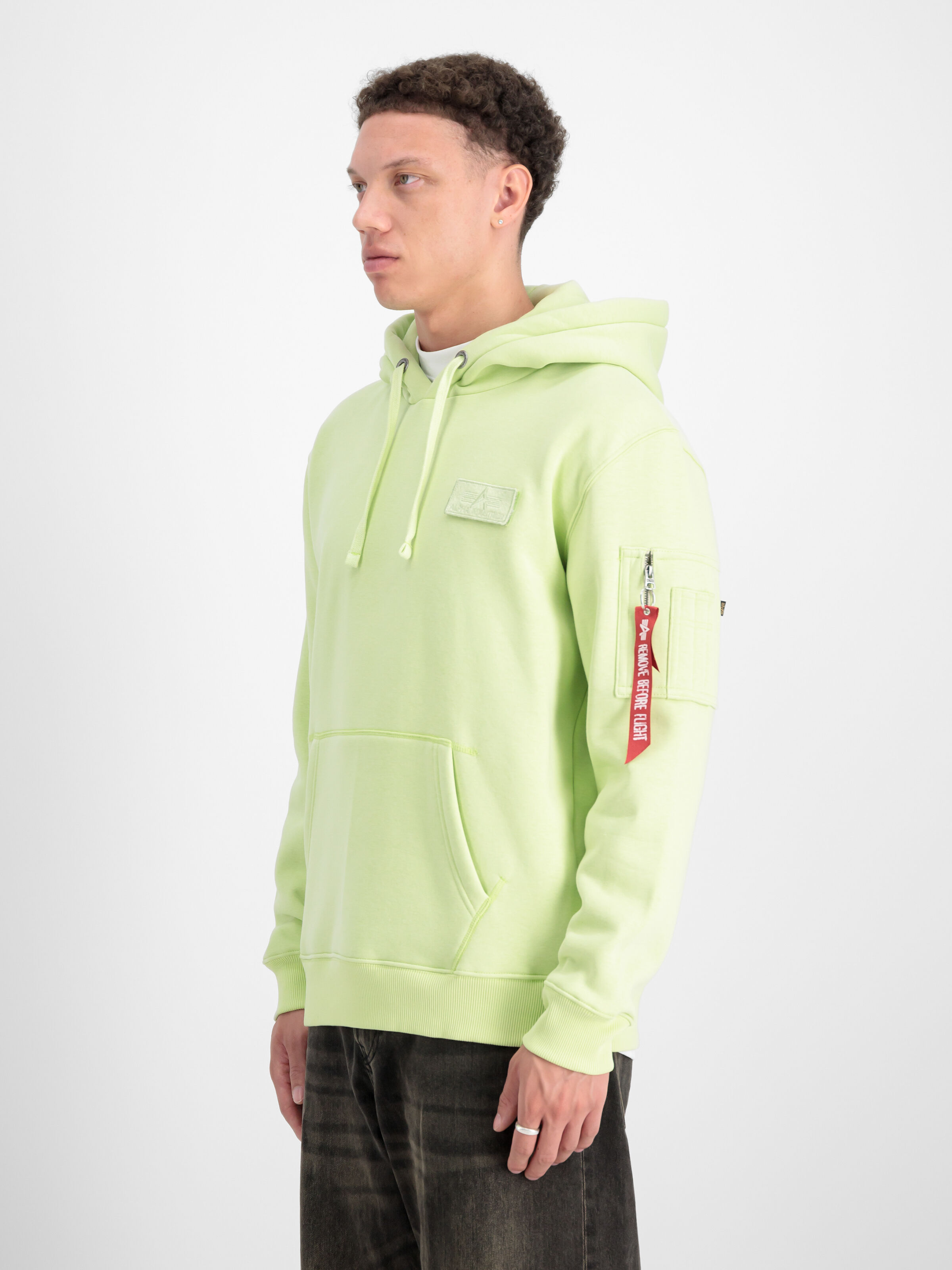 Red Stripe Hoodie Arctic Lime 178314_722_2_model_00003_129324