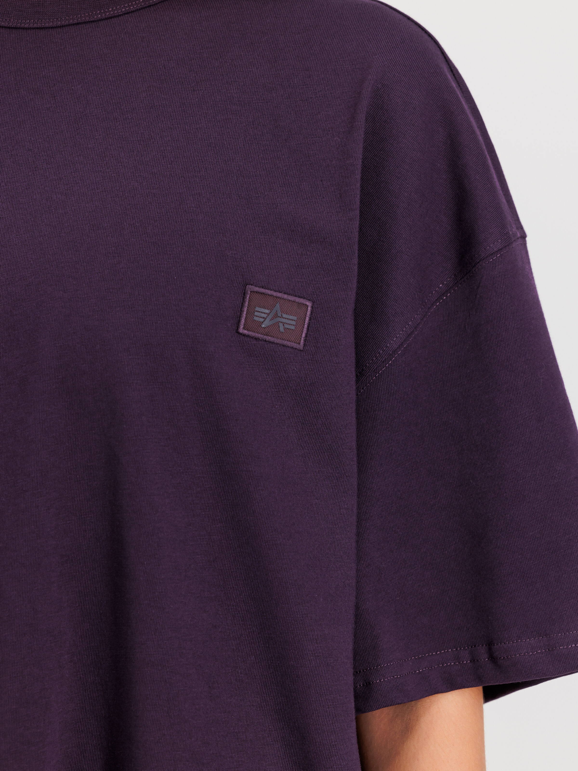 Alpha Essentials Rubber Logo T-Shirt Women Plum 146061_719_3_detail_00001_103849