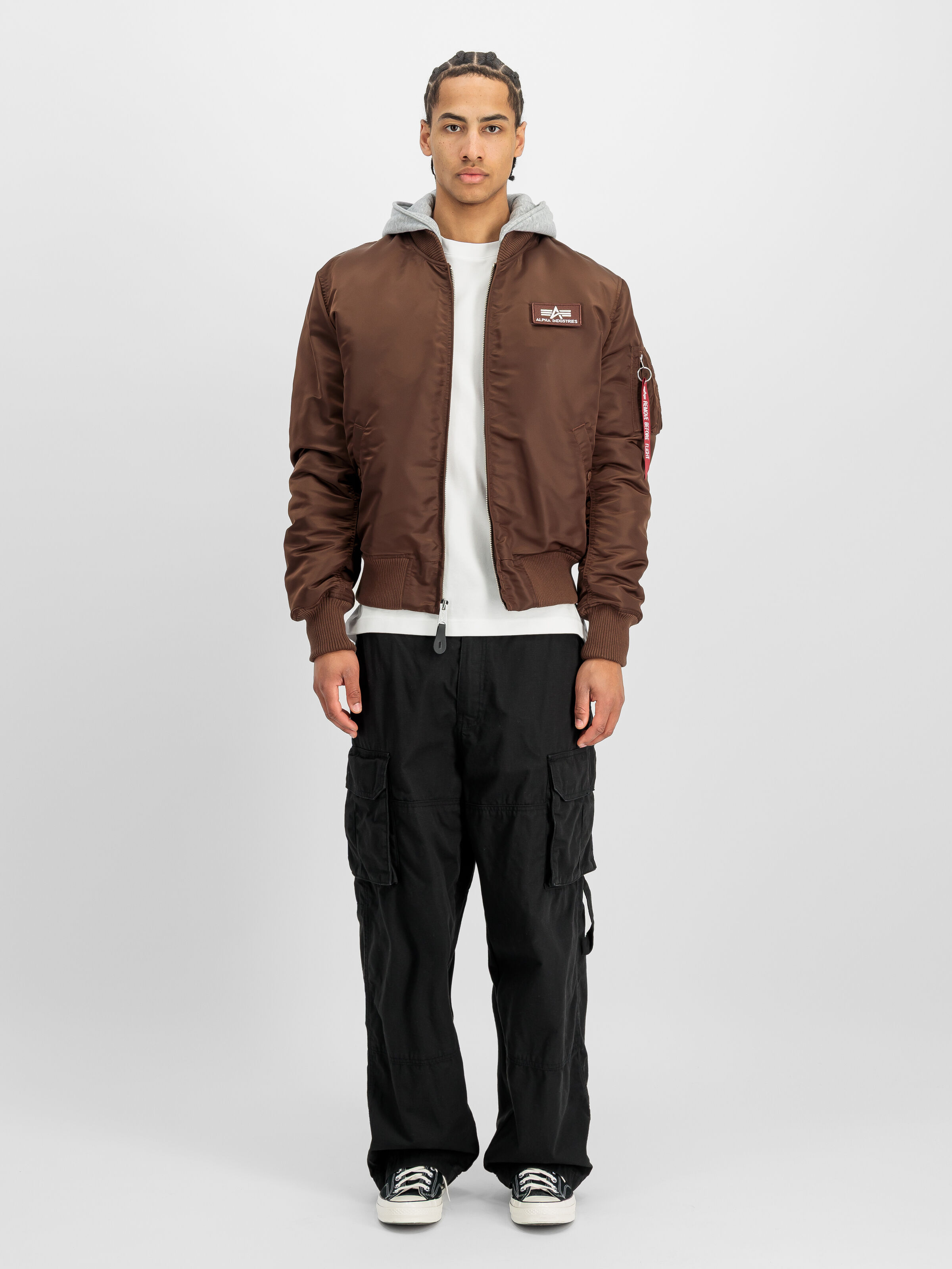 MA-1 Zip Hood Backprint Bomber Jacket powder brown 128113_204_2_model_00001_235224
