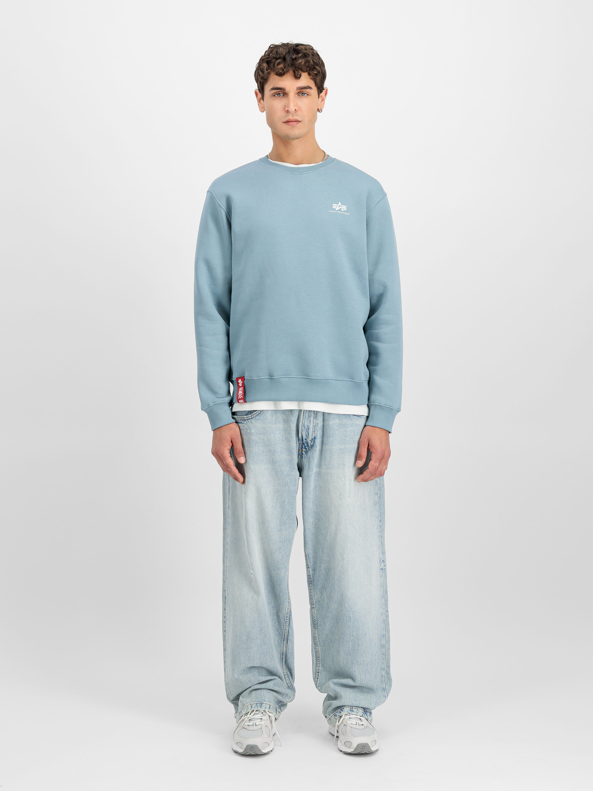 Basic Small Logo Sweatshirt greyblue 188307_134_2_model_00001_188875