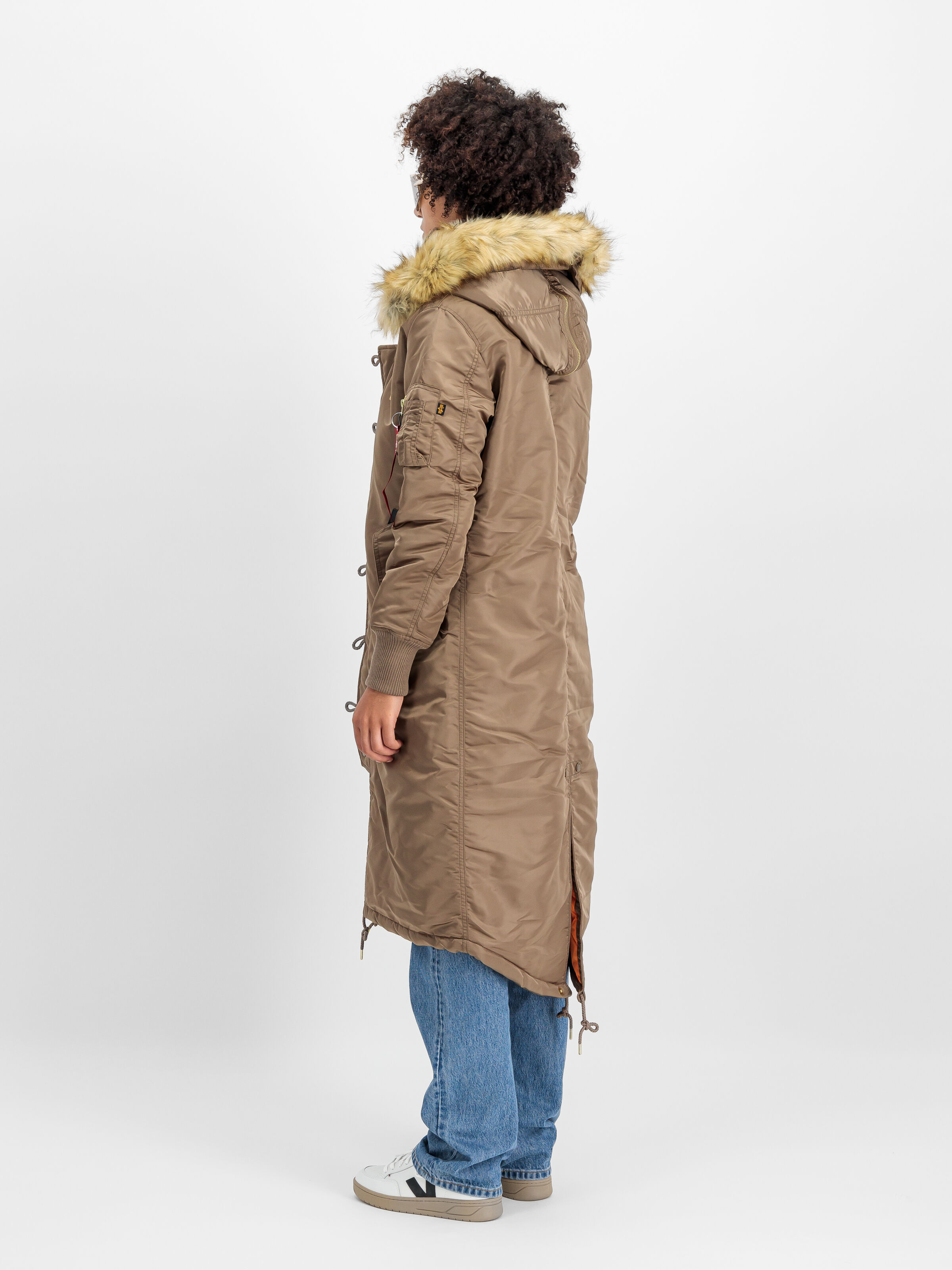 Long Fishtail Field Jacket Women taupe 198013_183_2_model_00004_111634