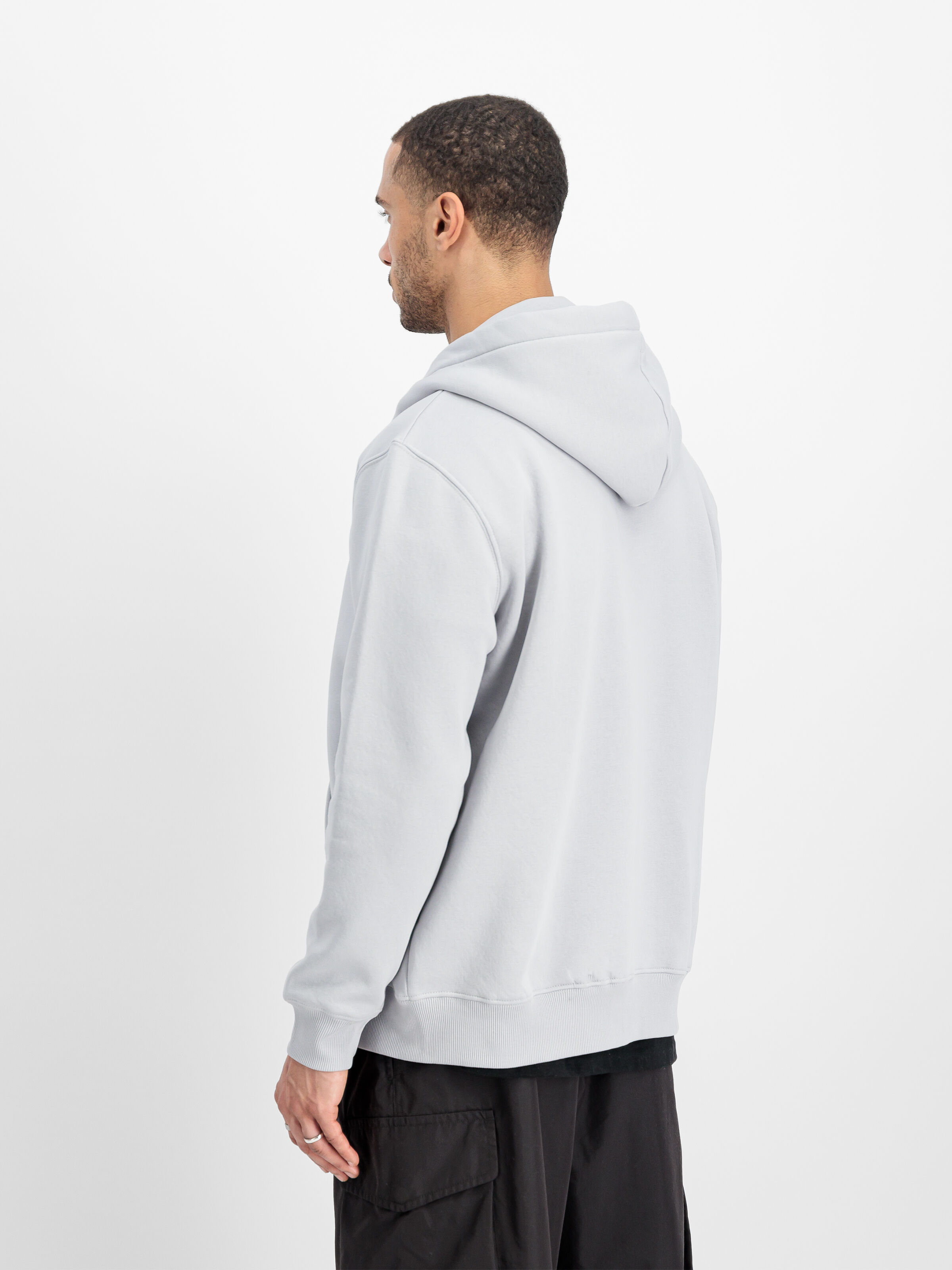Basic Puff Print Camo Zip Hoodie pastel grey 178325PPC_666_2_model_00004_125323