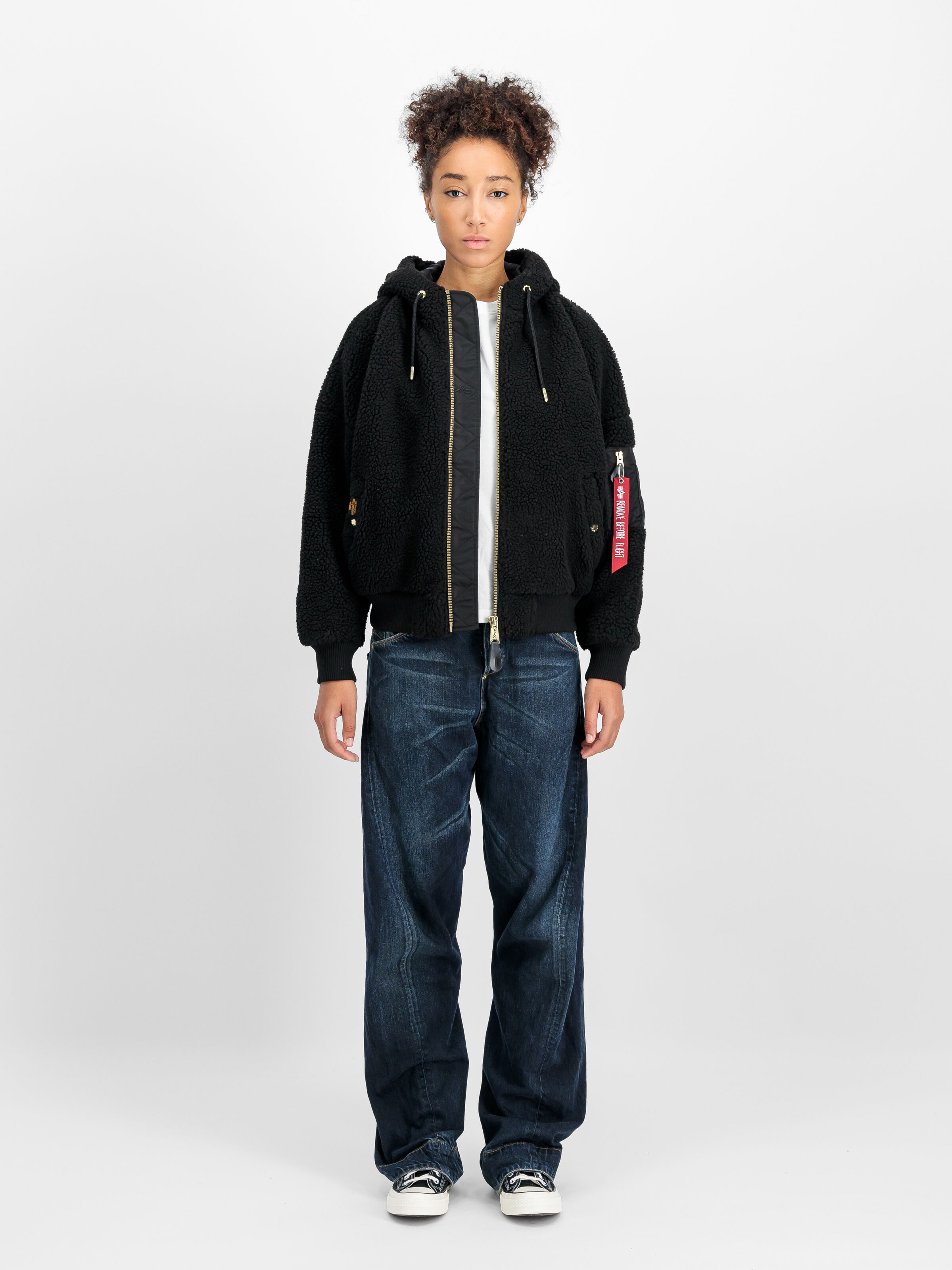 MA-1 Oversized Hooded Teddy Bomber Jacket Women black 118002_03_2_model_00001_112318