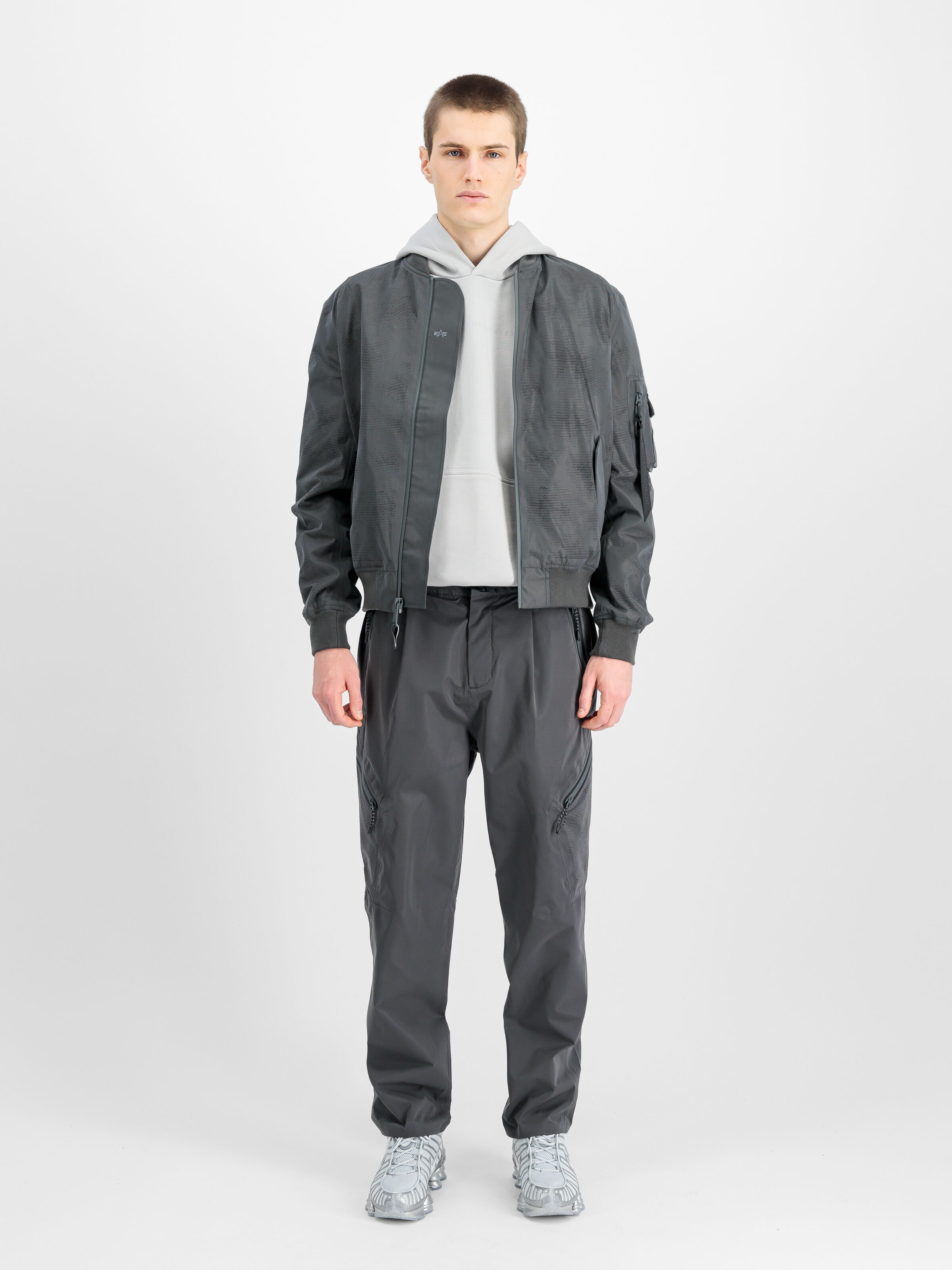 L-2B II Laser Cut Light Flight Jacket charcoal 756120_747_2_model_00001_155260