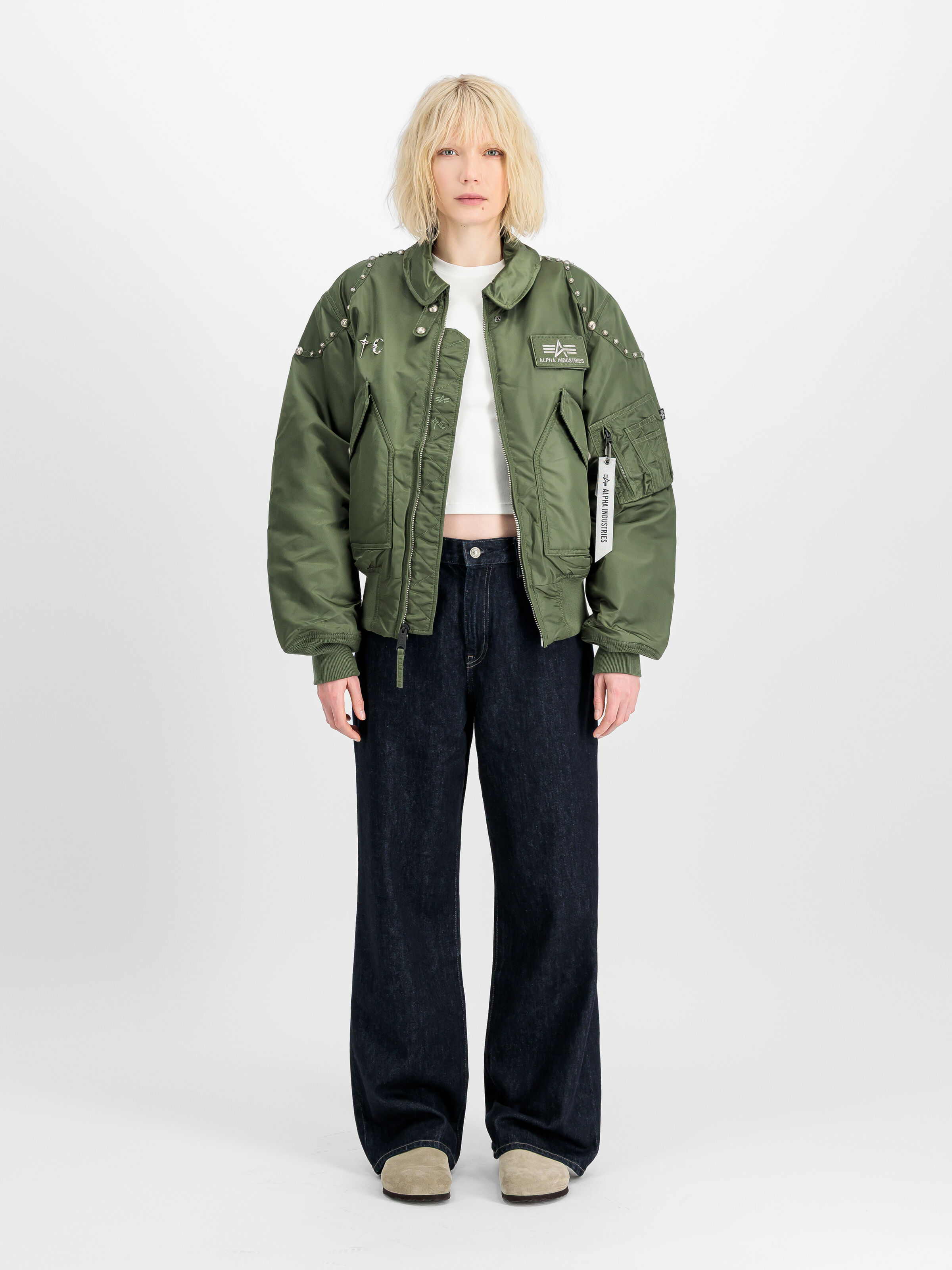 ALPHA x THUG CLUB CWU-45P RIVET Bomber Jacket sage-green 258150_01_2_model_00001_209939