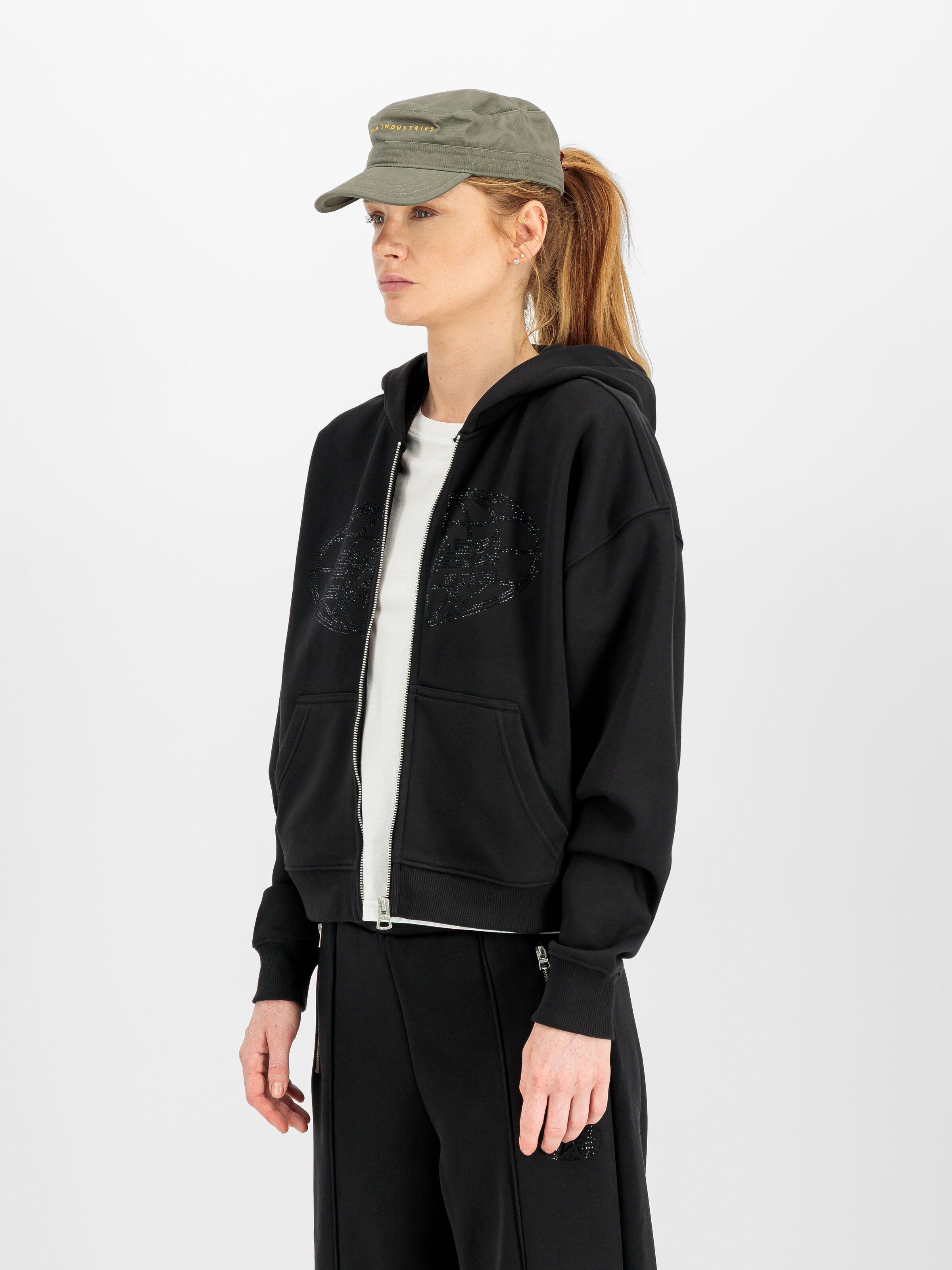 Rhinestone World Zip Hoodie Women black 268042_03_2_model_00002_245987