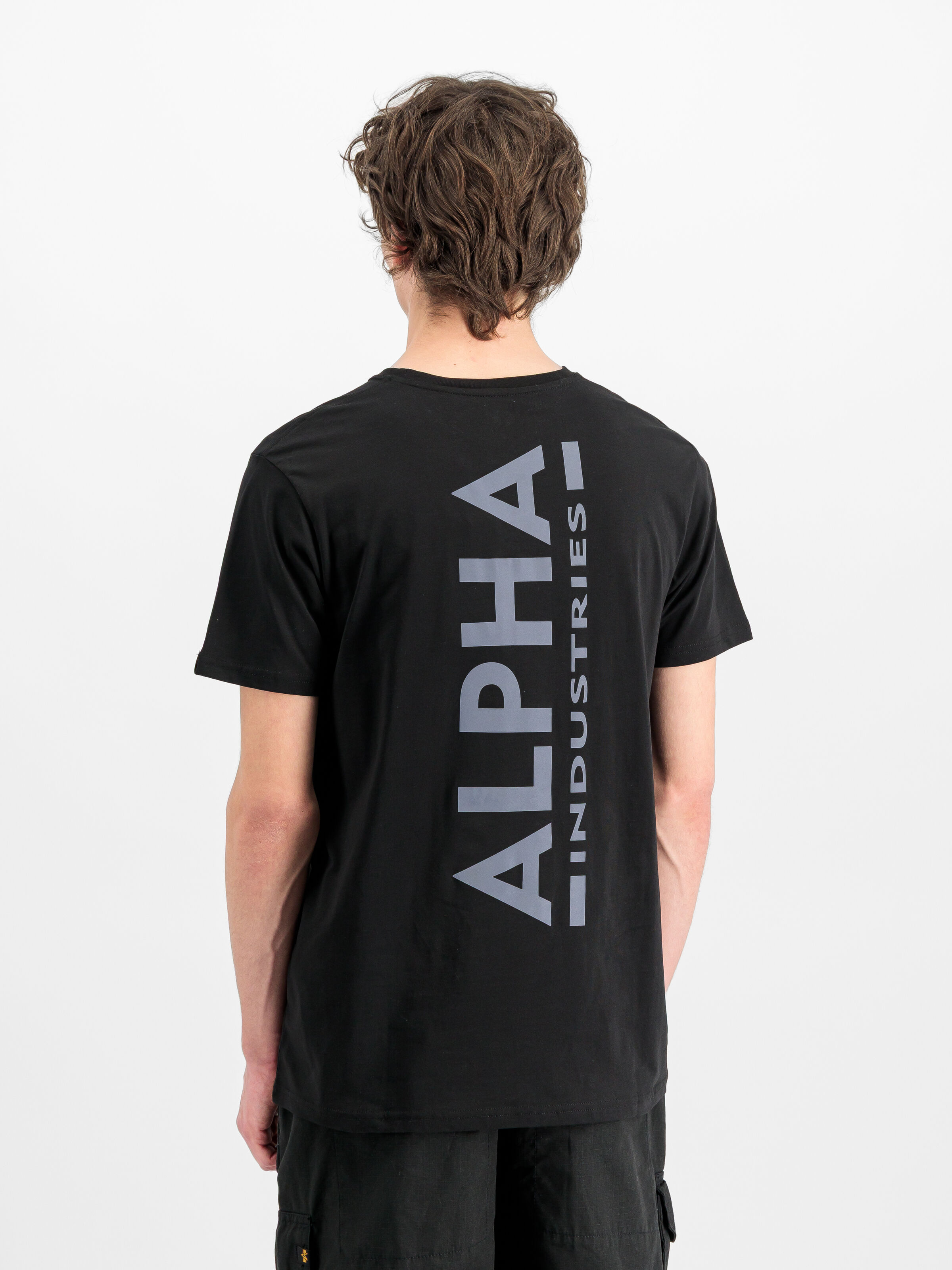 Backprint Reflective Print T-Shirt black/reflective 128507RP_285_2_model_00003_216359