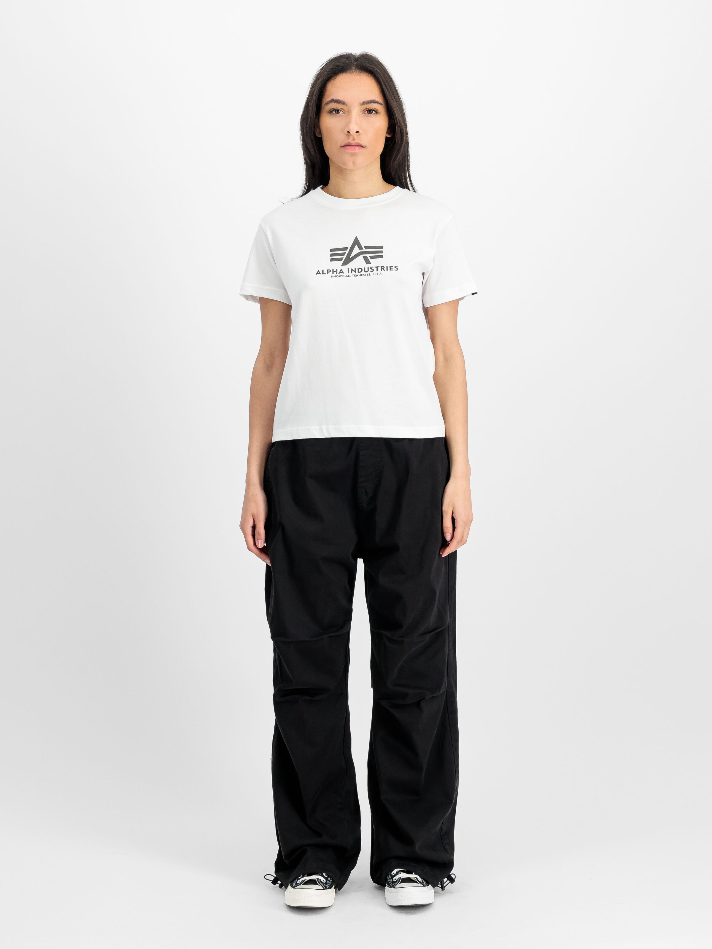 Basic Big Logo Puff Print T-Shirt Women white 258061_09_2_model_00001_165520