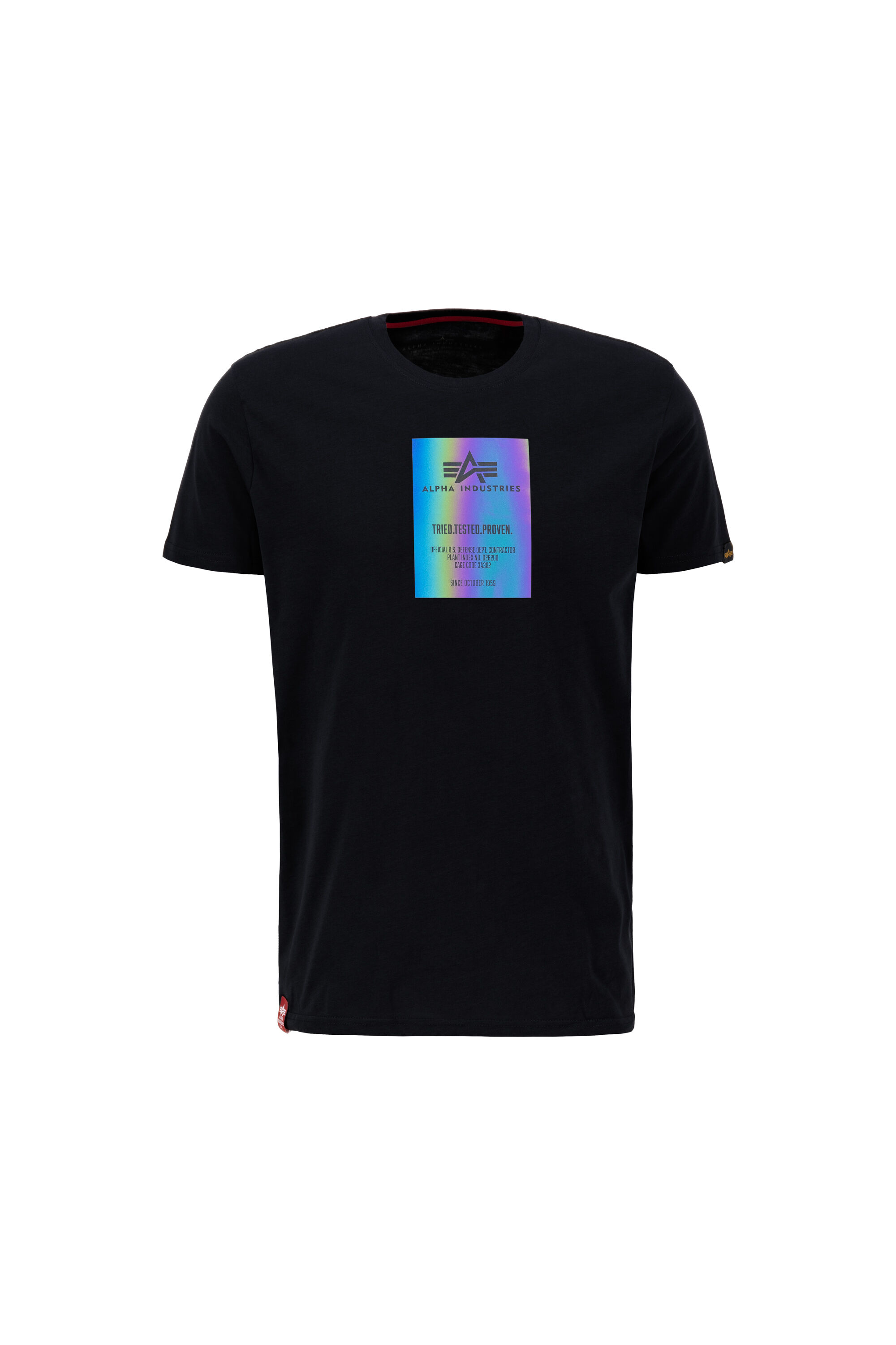 Rainbow Reflective Label T-Shirt black 126501RR_03_001_122827.jpg