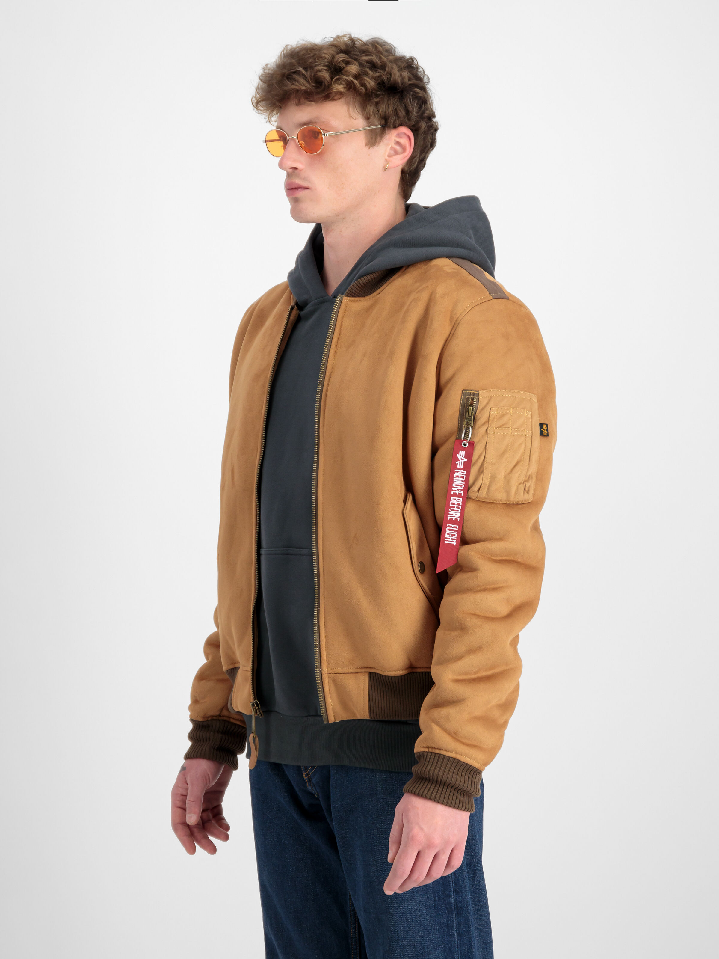 MA-1 Faux Suede Bomber Jacket camel 148122_370_2_model_00003_98931