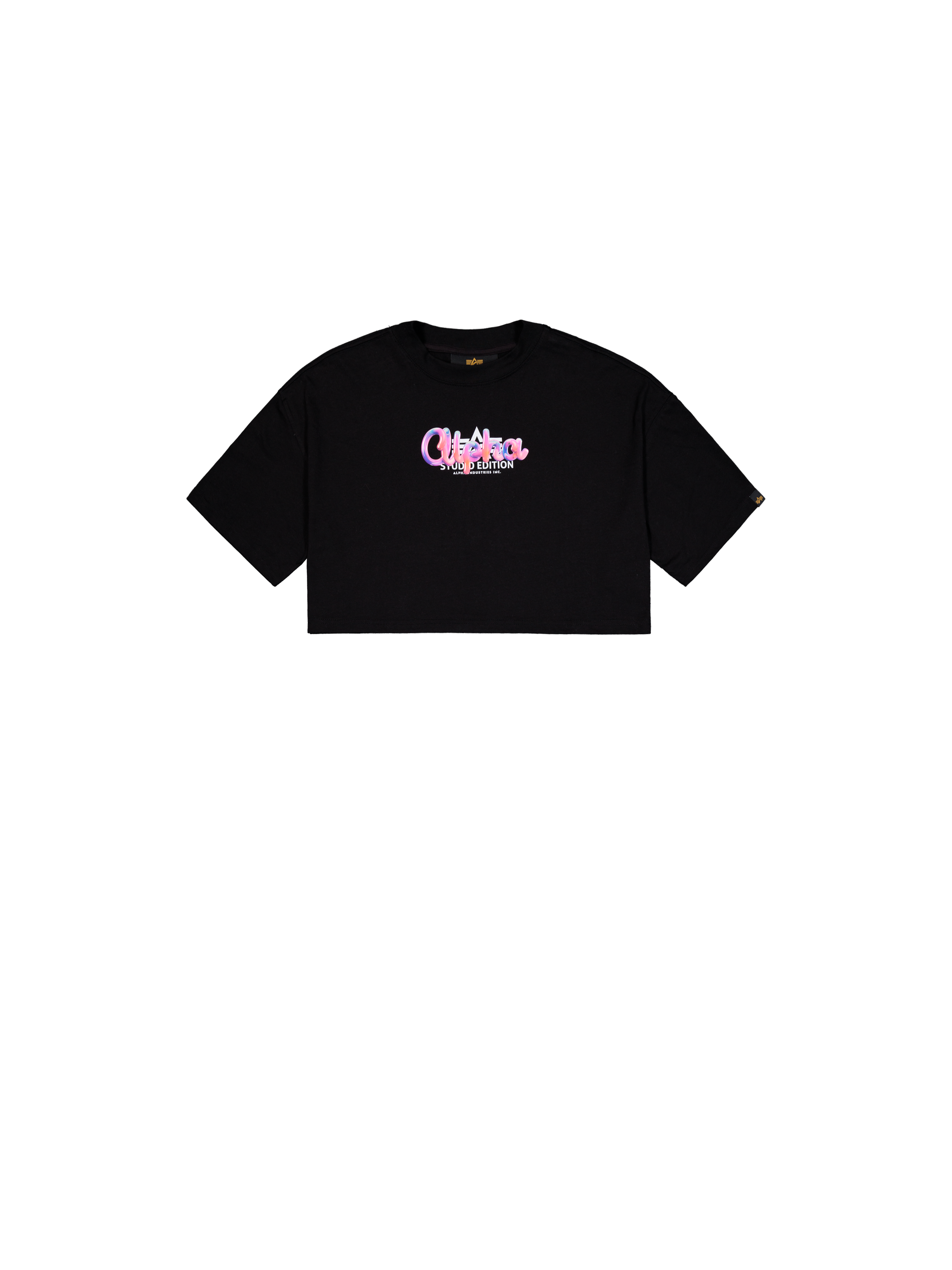 Studio Rainbow Cropped T-Shirt Women black 258064_03_1_flatlay_00001_161200.png