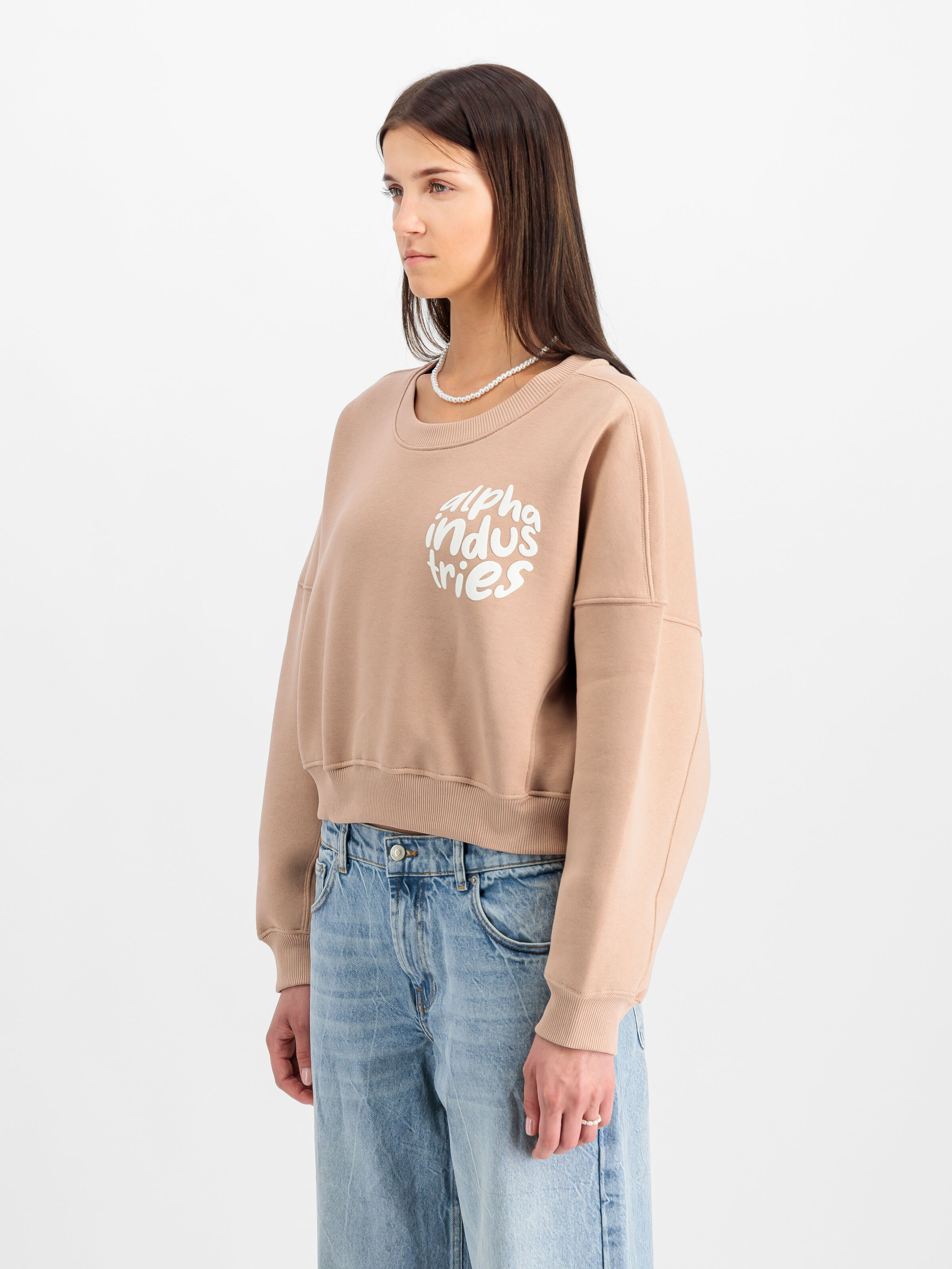 Logo Sweatshirt Women Dusty Coral 148030_721_2_model_00003_103903
