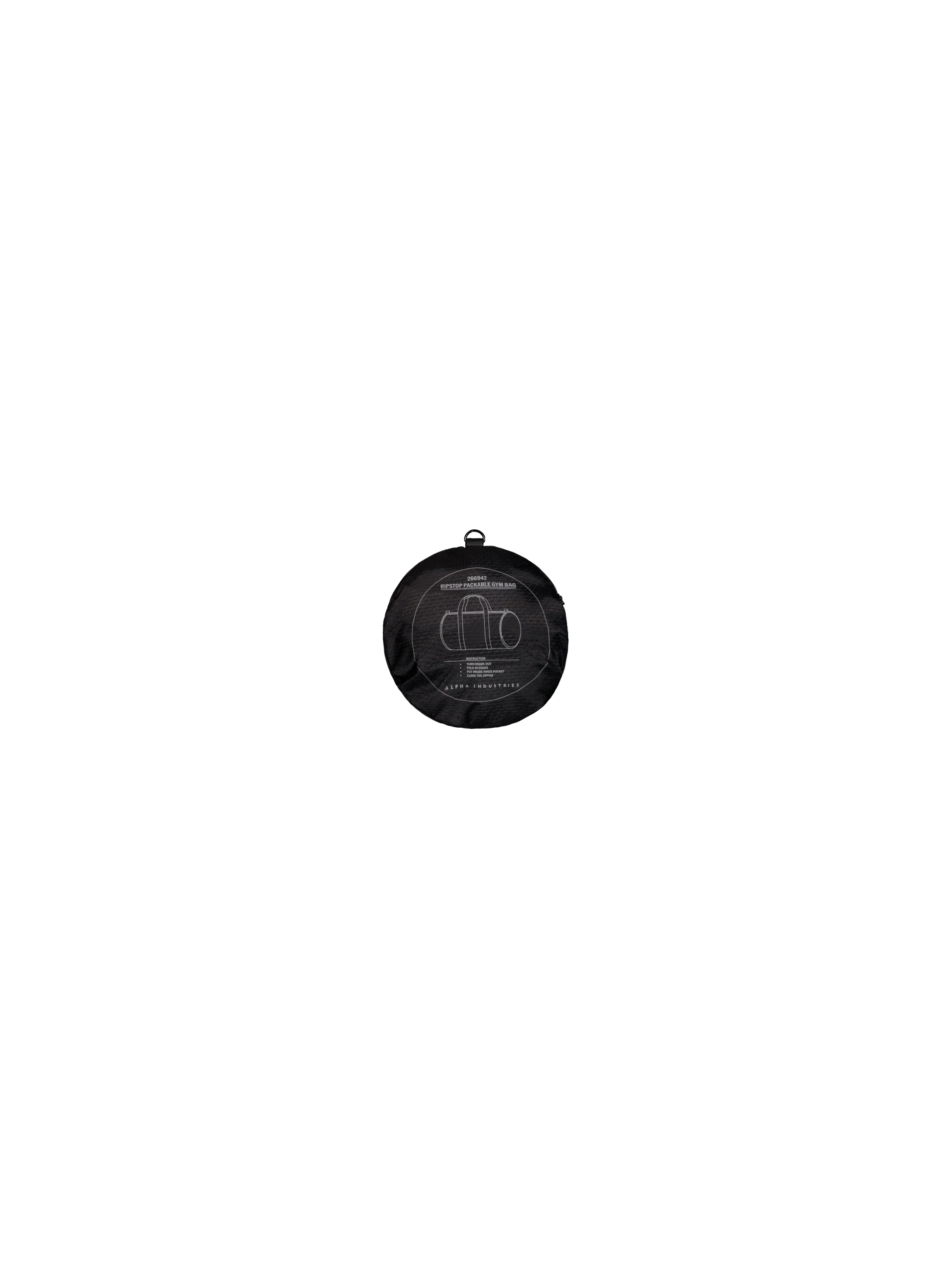 Ripstop Packable Gym Bag black 266942_03_1_flatlay_00003_176897